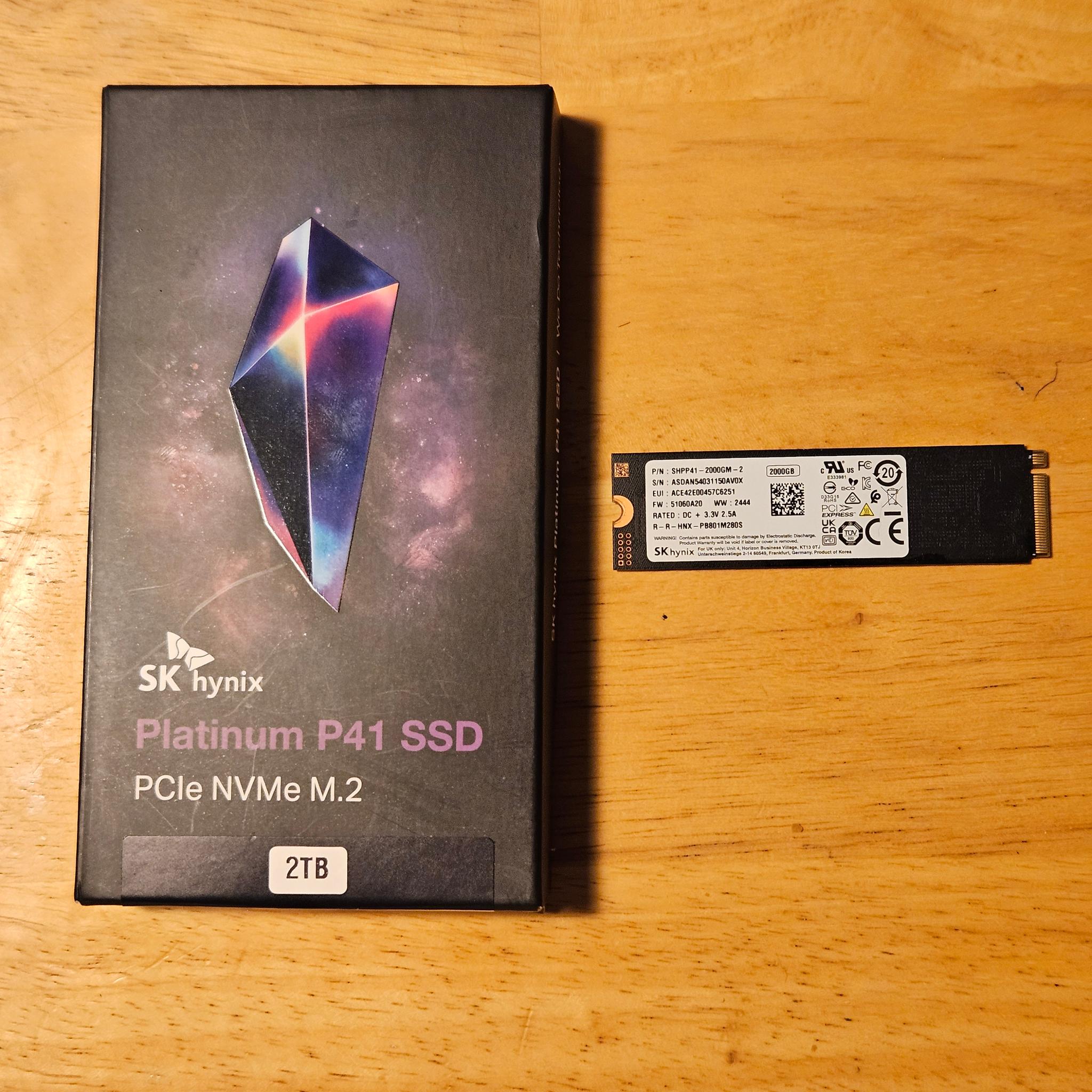 SK Hynix P 41 Platinum 2TB SSD with Free Heatsink