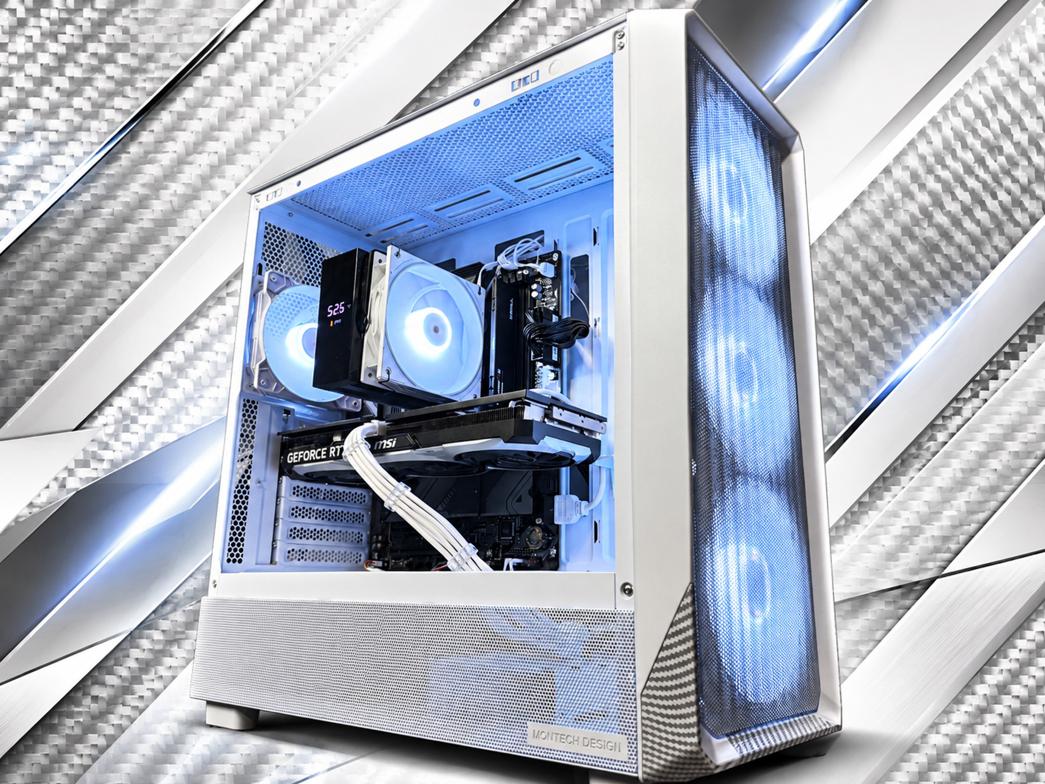 🤍⚡ WHITE FIBER ⚡🤍 Ryzen 5 8400F| RTX 4060Ti| 1.5 TB NVMe| 16 GB DDR5| 750W Gold PSU