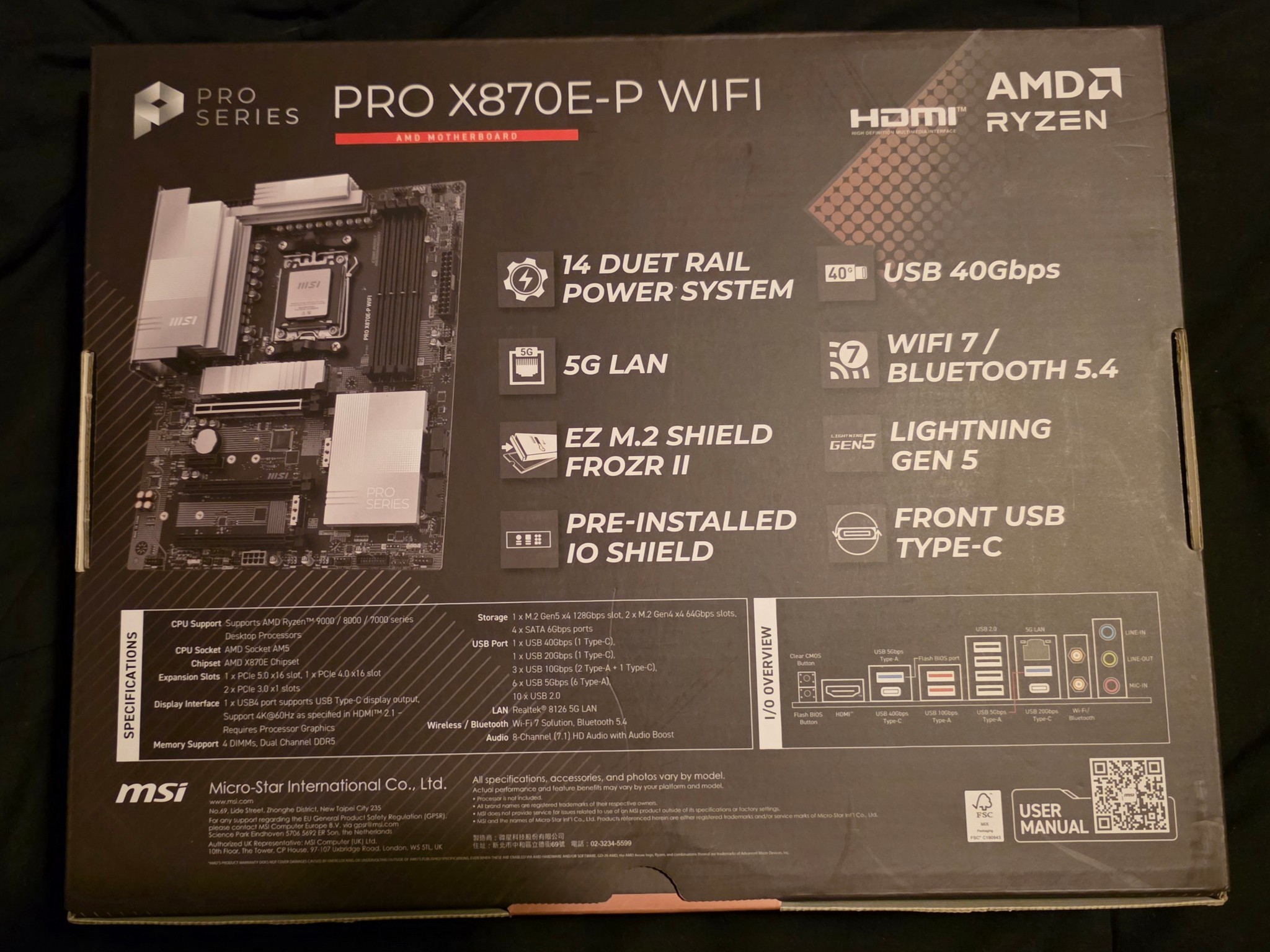 *NEW* MSI PRO X870E-P WiFi 7 Motherboard