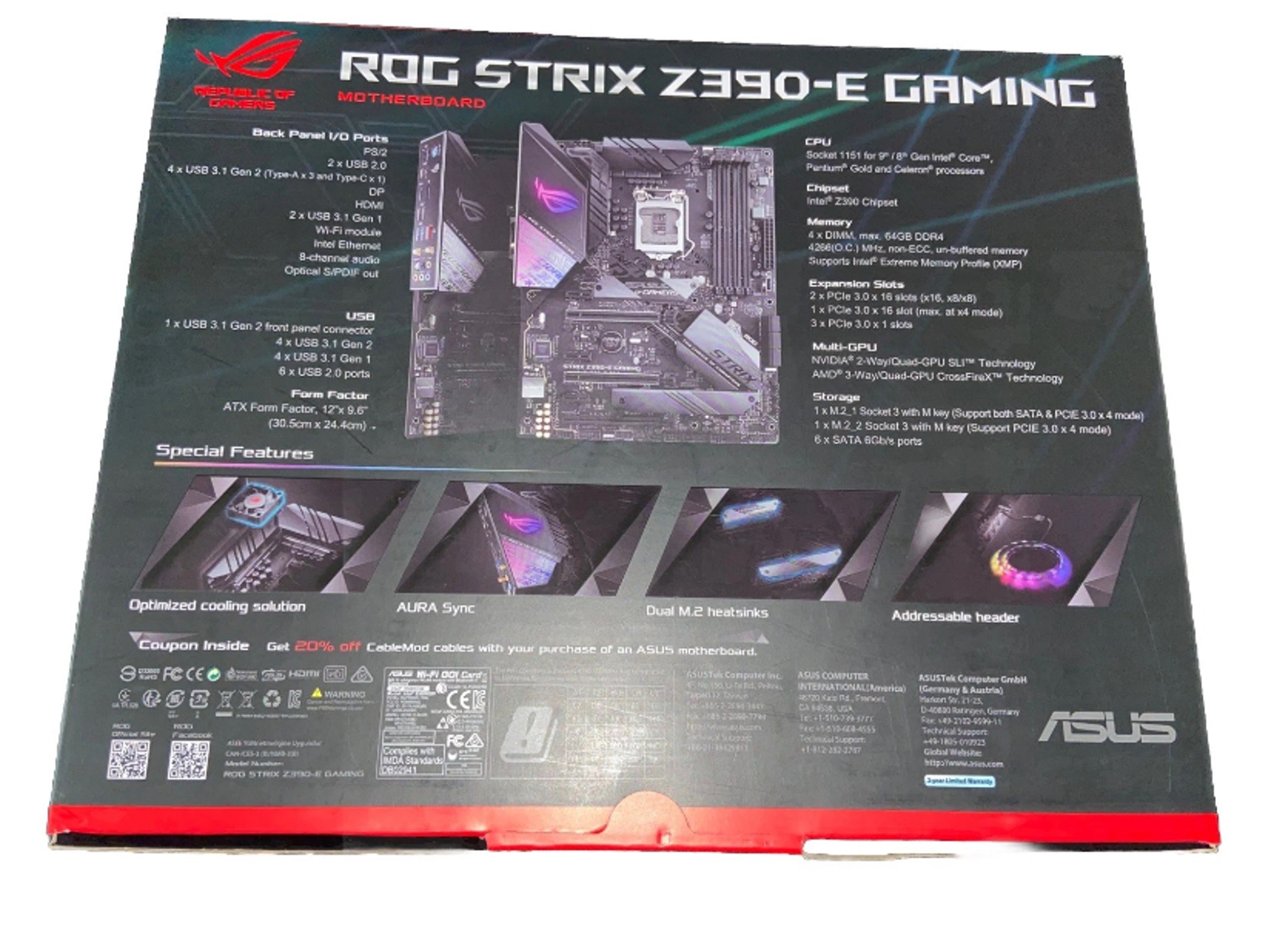 ASUS ROG STRIX Z390-E GAMING Motherboard