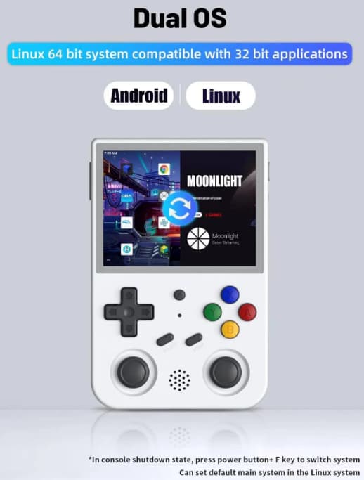 ANBERNIC RG353V Transparent Purple Game Console + 64GB SD (includes 4000+ games)