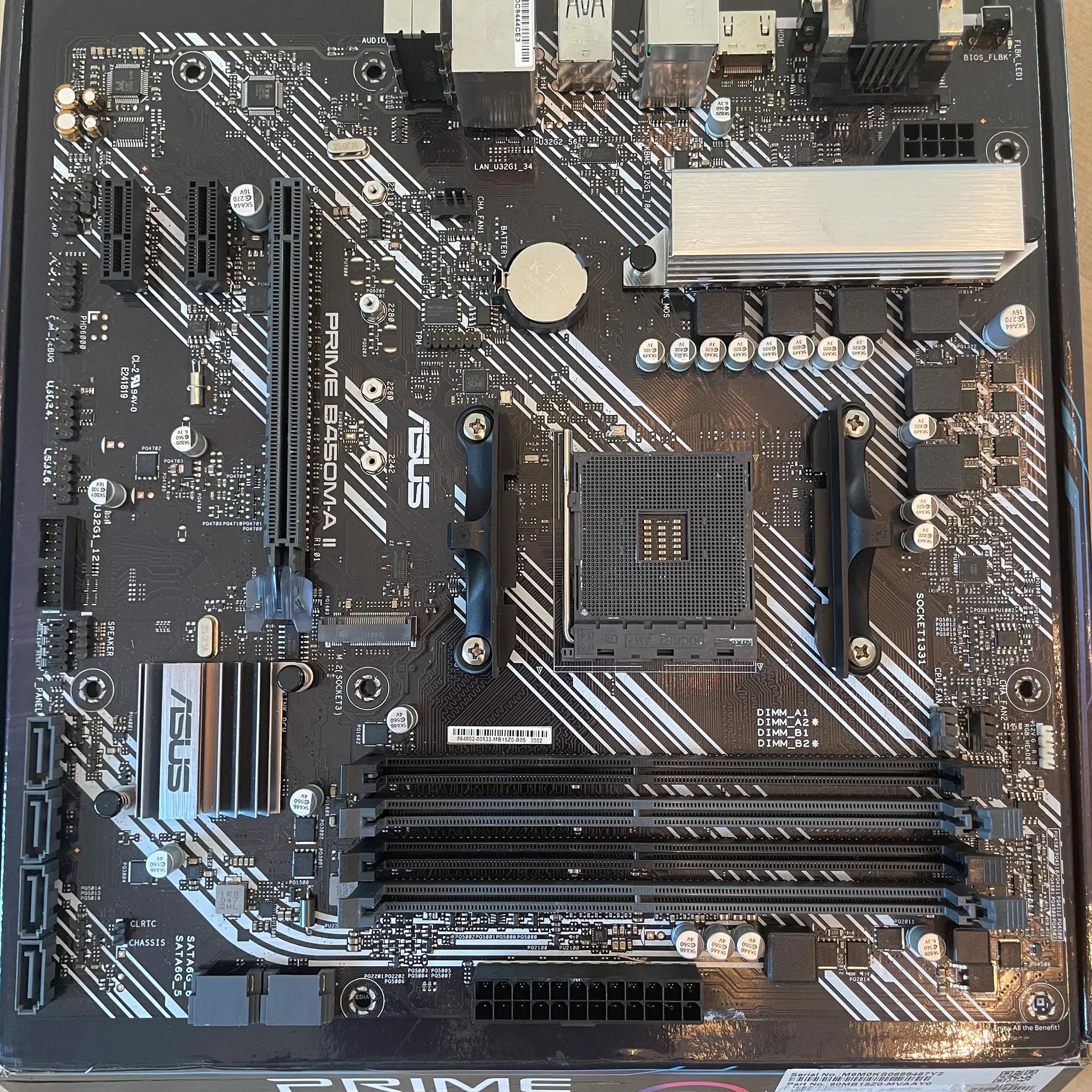 *For Parts* ASUS Prime B450M-A II Motherboard