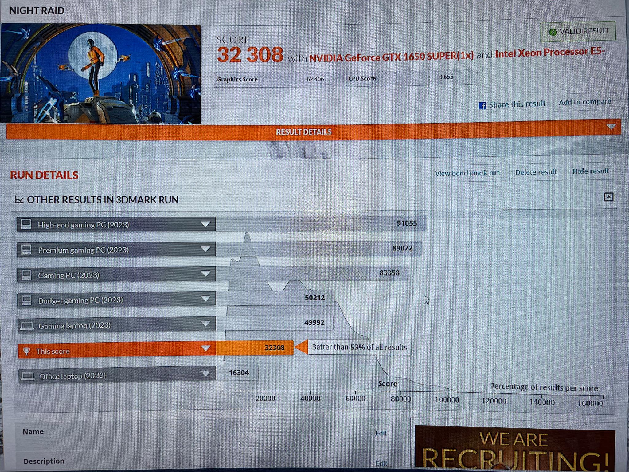 GTX 1650 + Intel E5 1650 V4 6 Core 12 Thread