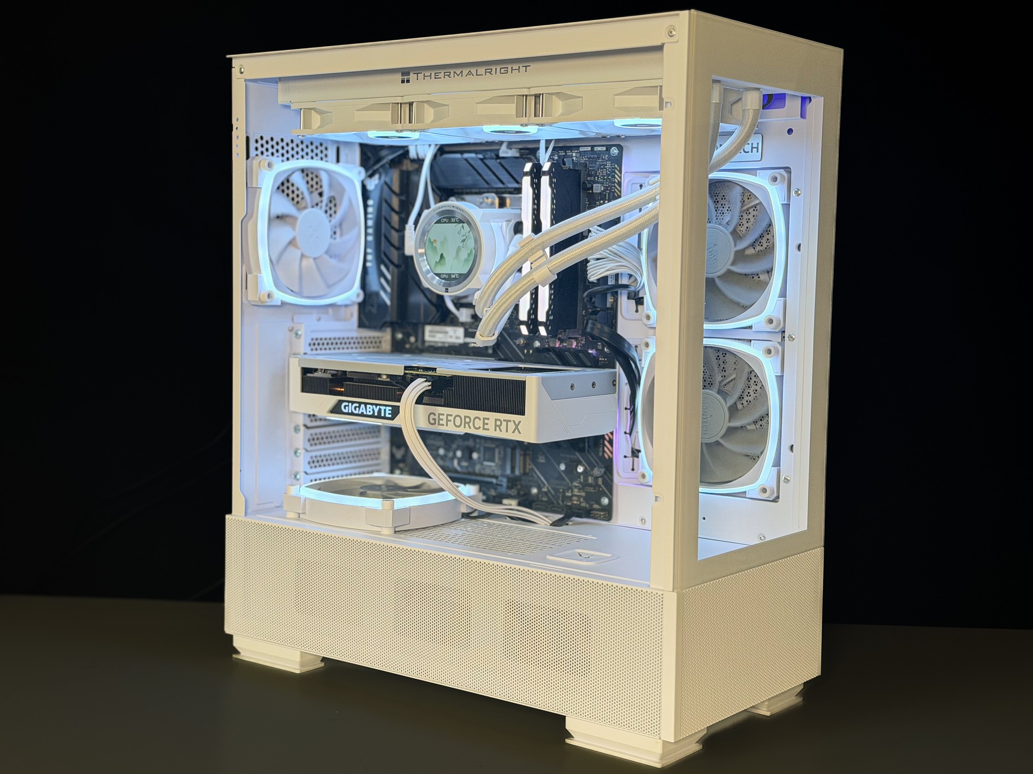 🤍❄️ Snow Day | i9-12900K | RTX 4070 Super | 32GB DDR4 | 2TB Gen4 | 360mm LCD AIO ❄️🤍