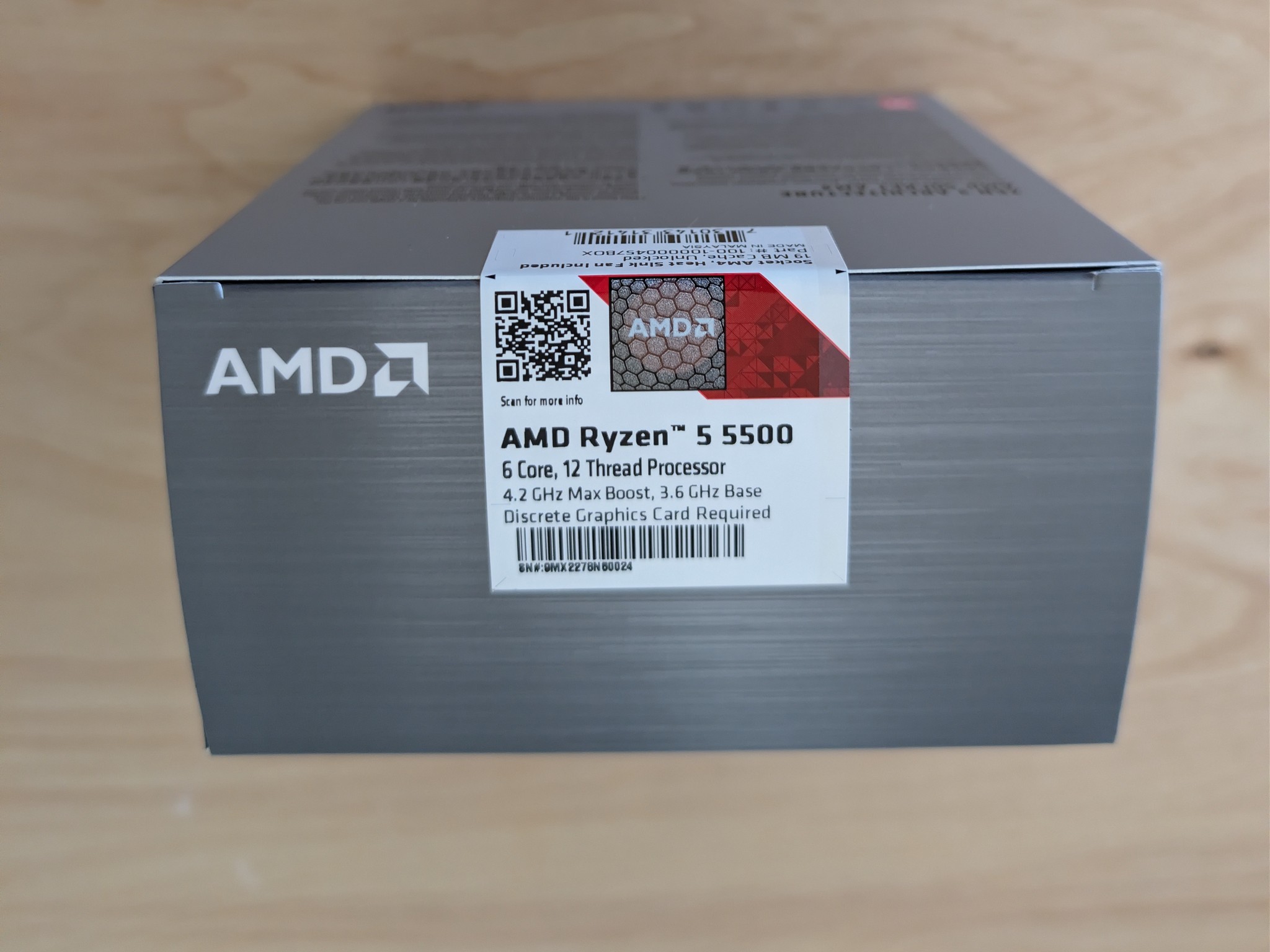 BRAND NEW AMD Ryzen 5 5500 AM4 6-Core 12-Thread CPU | Wraith Stealth Cooler Included