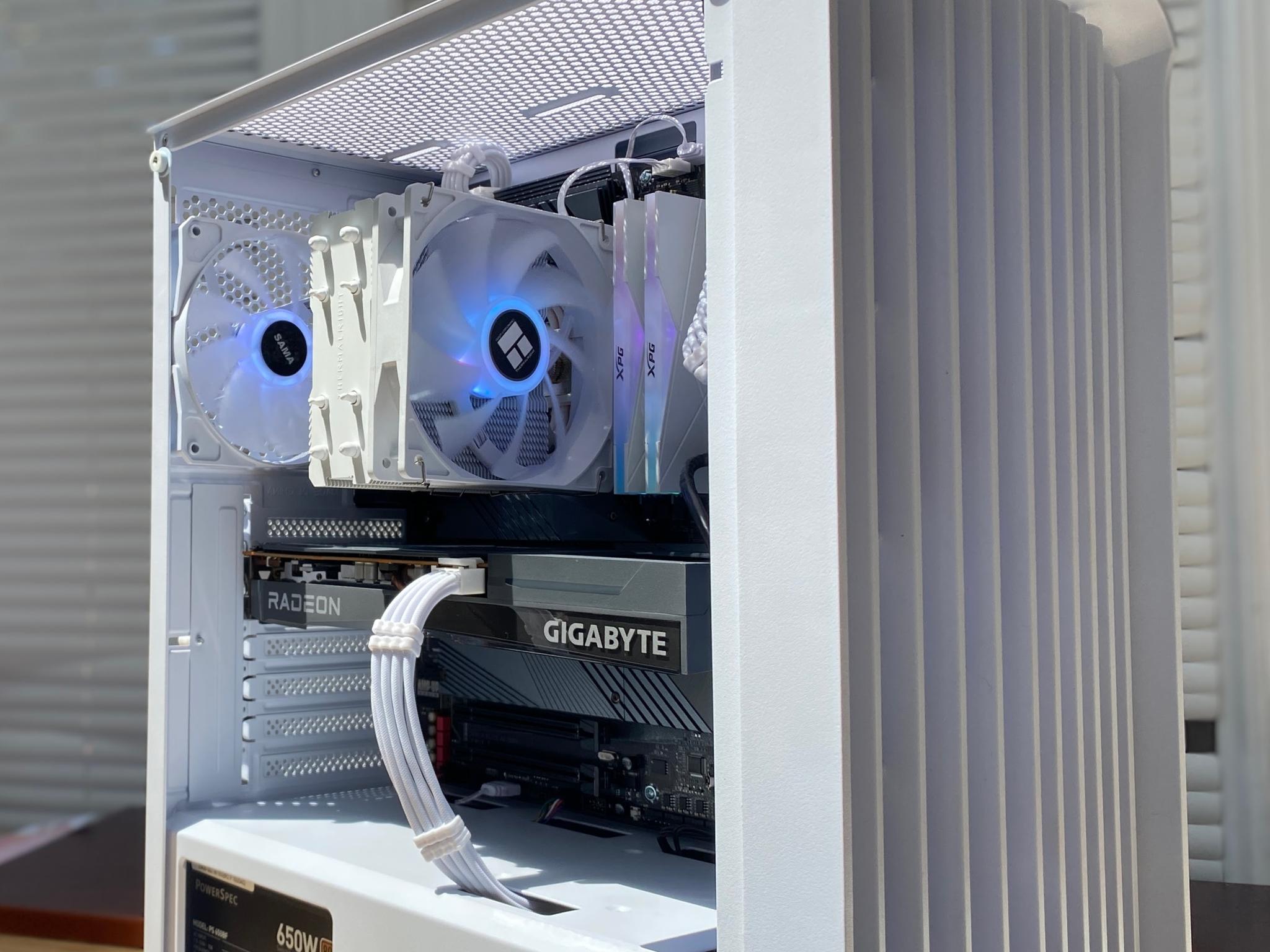⚪🔵DAYBREAK🔵⚪1080P Gaming and Streaming PC | AMD RX 6600, Intel Core i5, 16GB RAM, 512 NVME, 1TB SSD