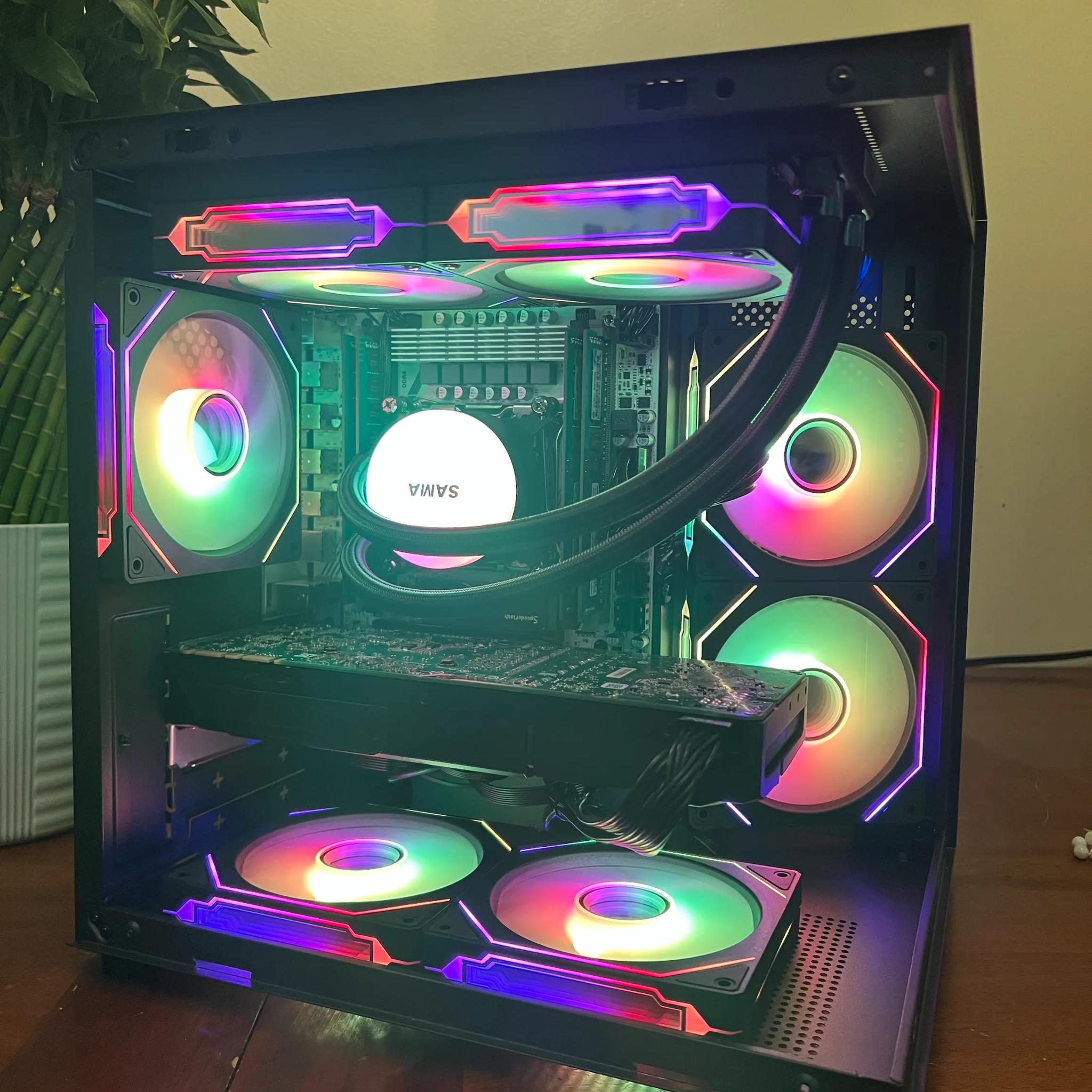Water Cooled Intel 10 Core Gaming PC GTX 1080 1tb NVME SSD 32GB RAM WIFi WINDOWS 11 Pro
