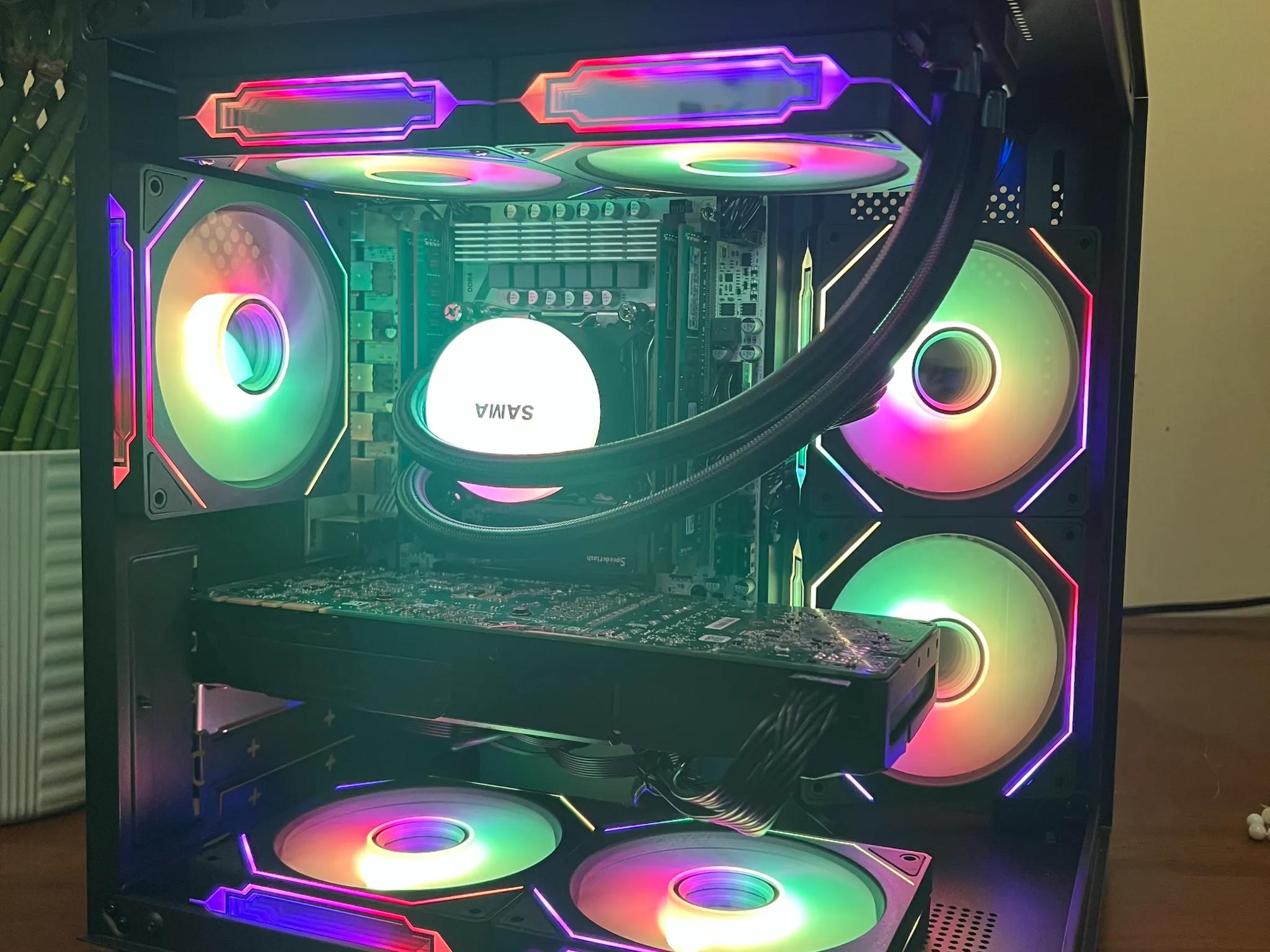 Water Cooled Intel 10 Core Gaming PC GTX 1080 1tb NVME SSD 32GB RAM WIFi WINDOWS 11 Pro