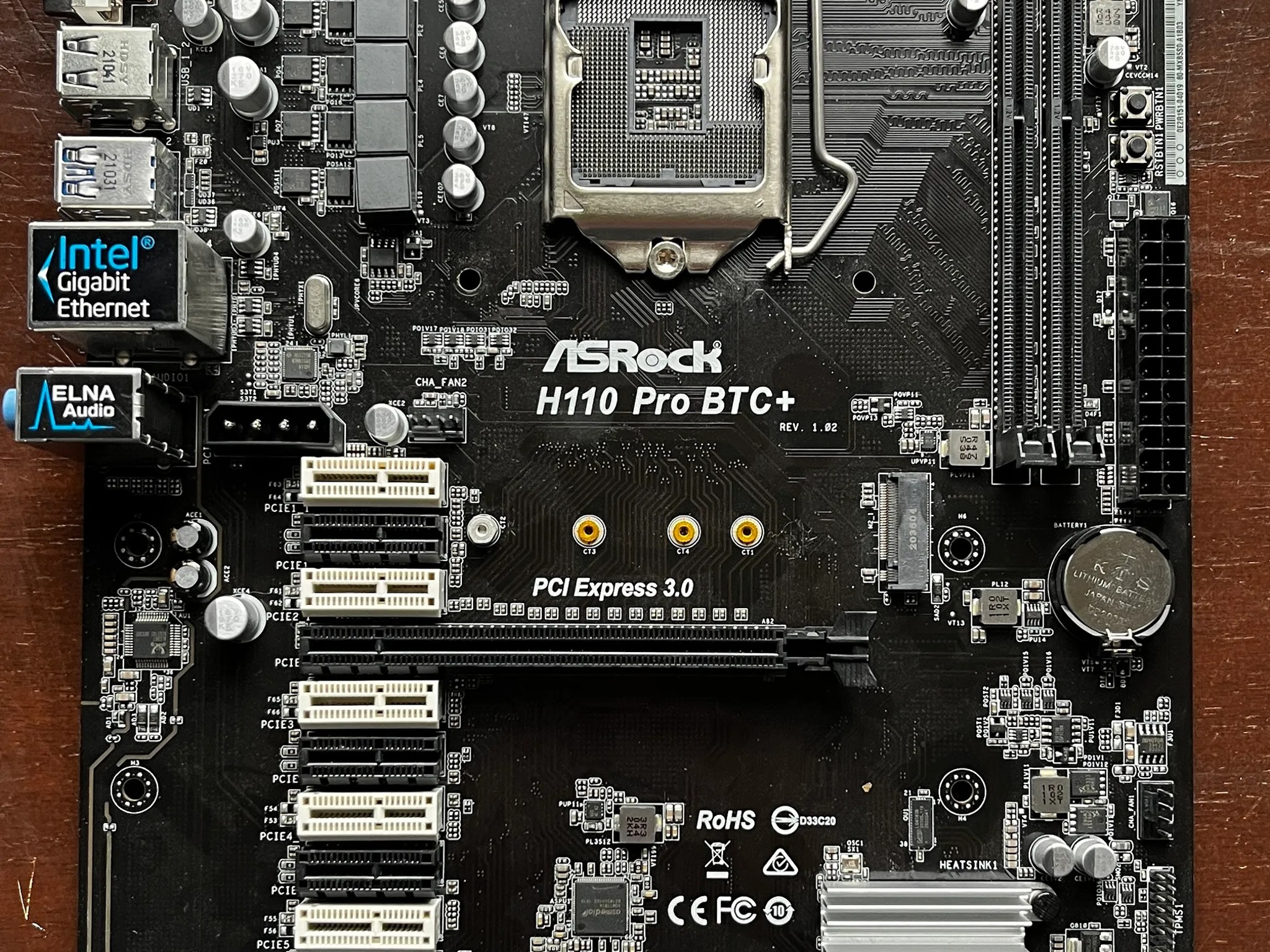 ASRock H110 Pro BTC+ Socket 1151 Intel Mining Motherboard (13 GPU PCIE Slot)