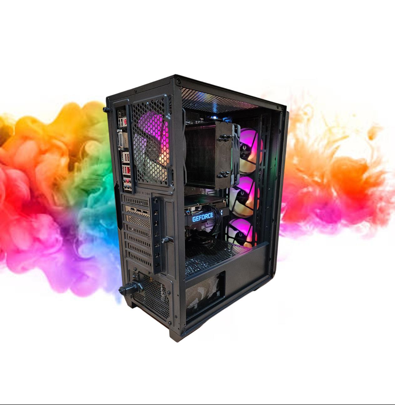 SALE: RTX 3060 TI + Ryzen 5 Pro 3600 + 16GBs DDR4 RAM + 1TB SSD + 5 RGB Fans ( Black RGB Gaming PC )