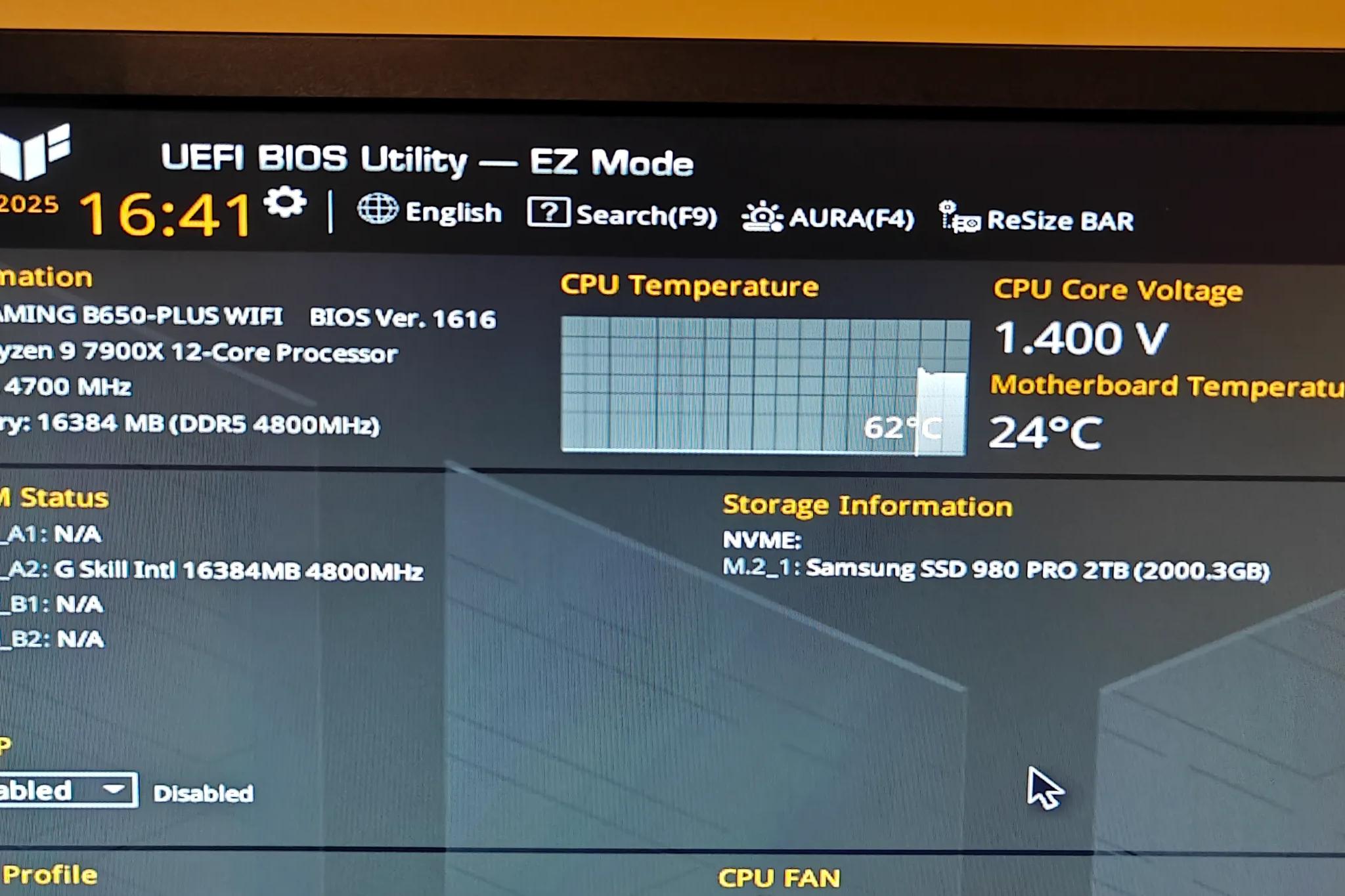 ASUS TUF Gaming B650-PLUS Wi-Fi Socket LGA 1700 AMD ATX Gaming Motherboard