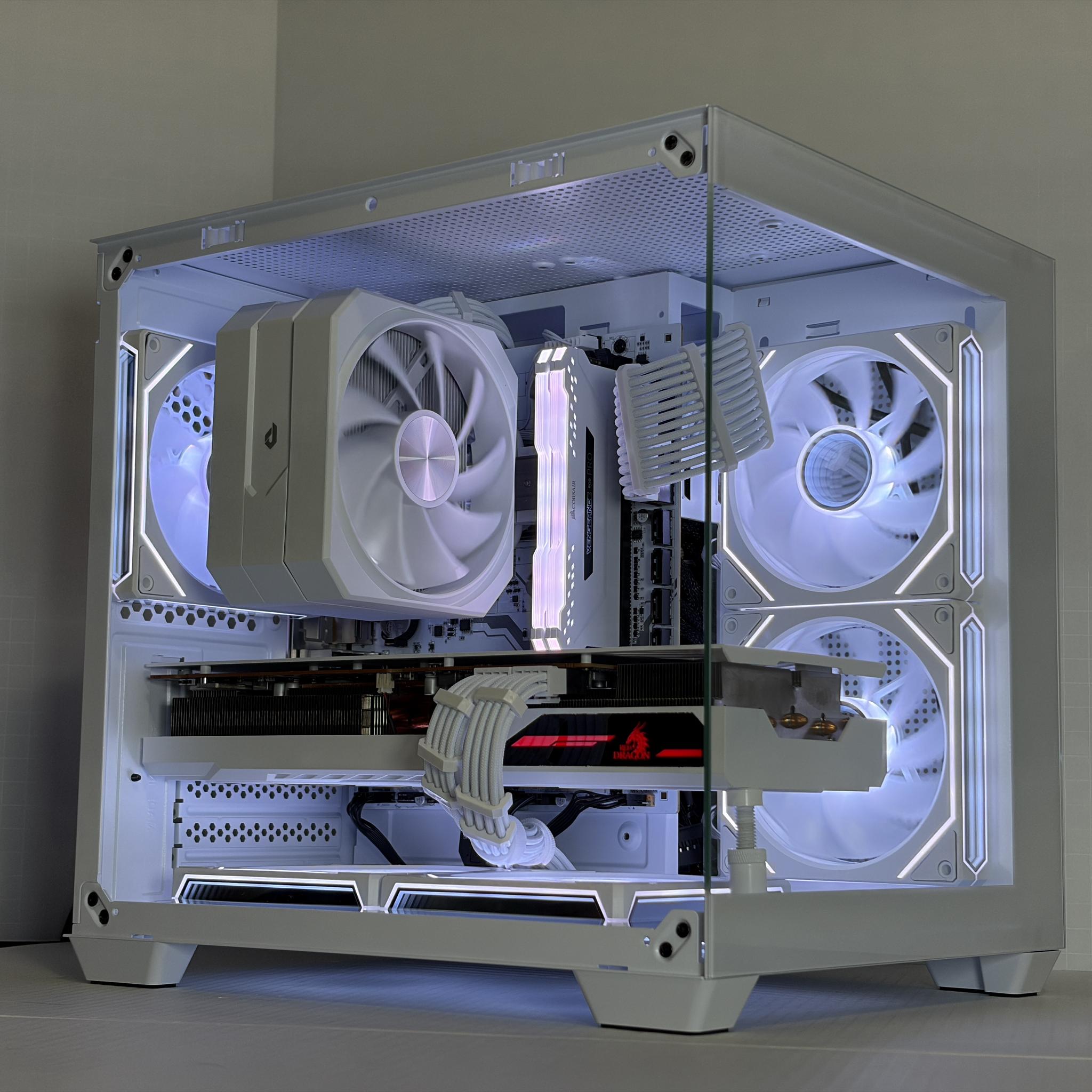 🔥 RX 6800 + Ryzen 5 5600 – White Gaming PC – 1440p Ultra Monster | 1TB NVMe | 16GB RAM