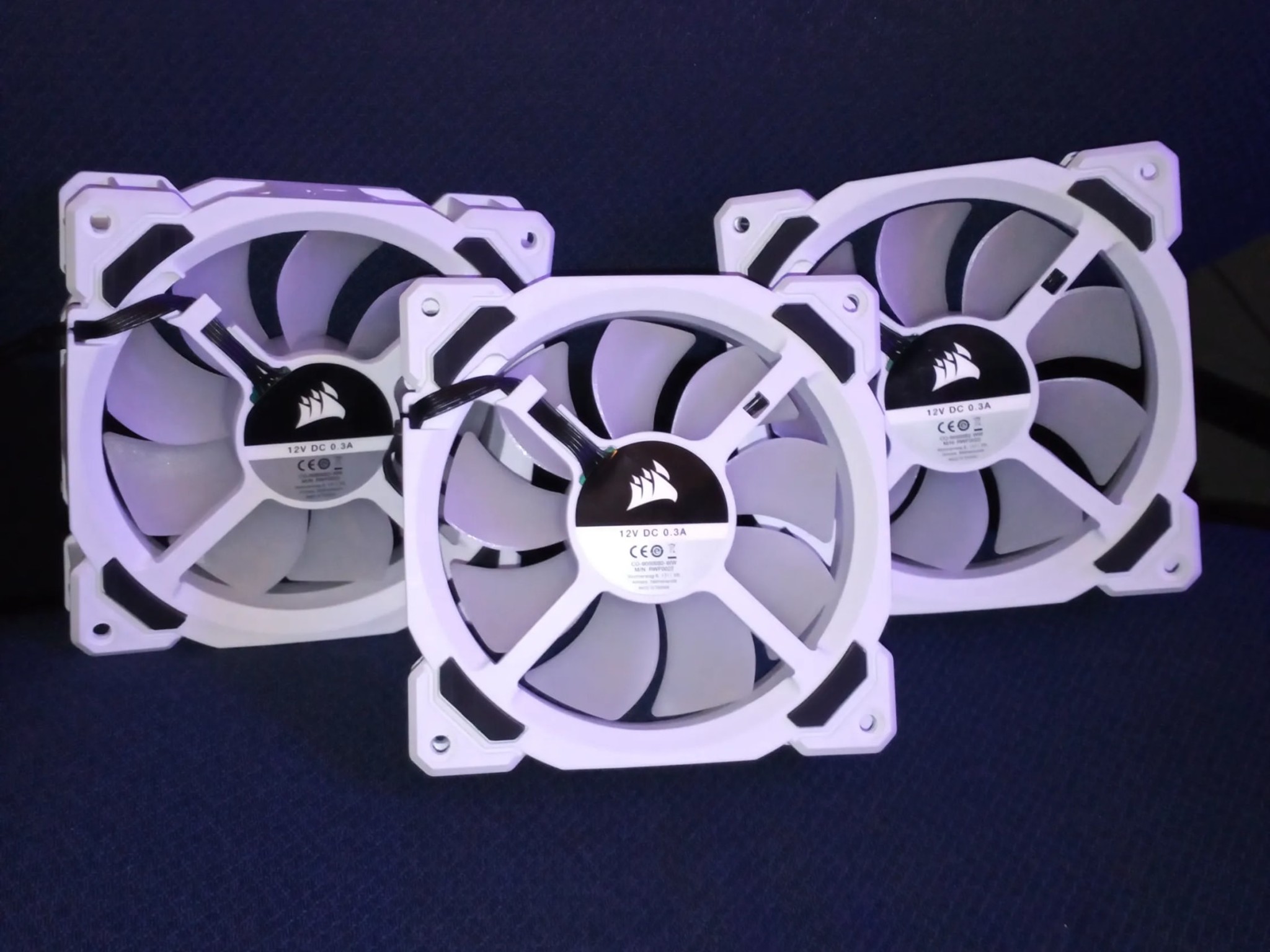 Corsair LL120 RGB 120mm Dual Light Loop RGB LED White PWM Fan — Triple Pack