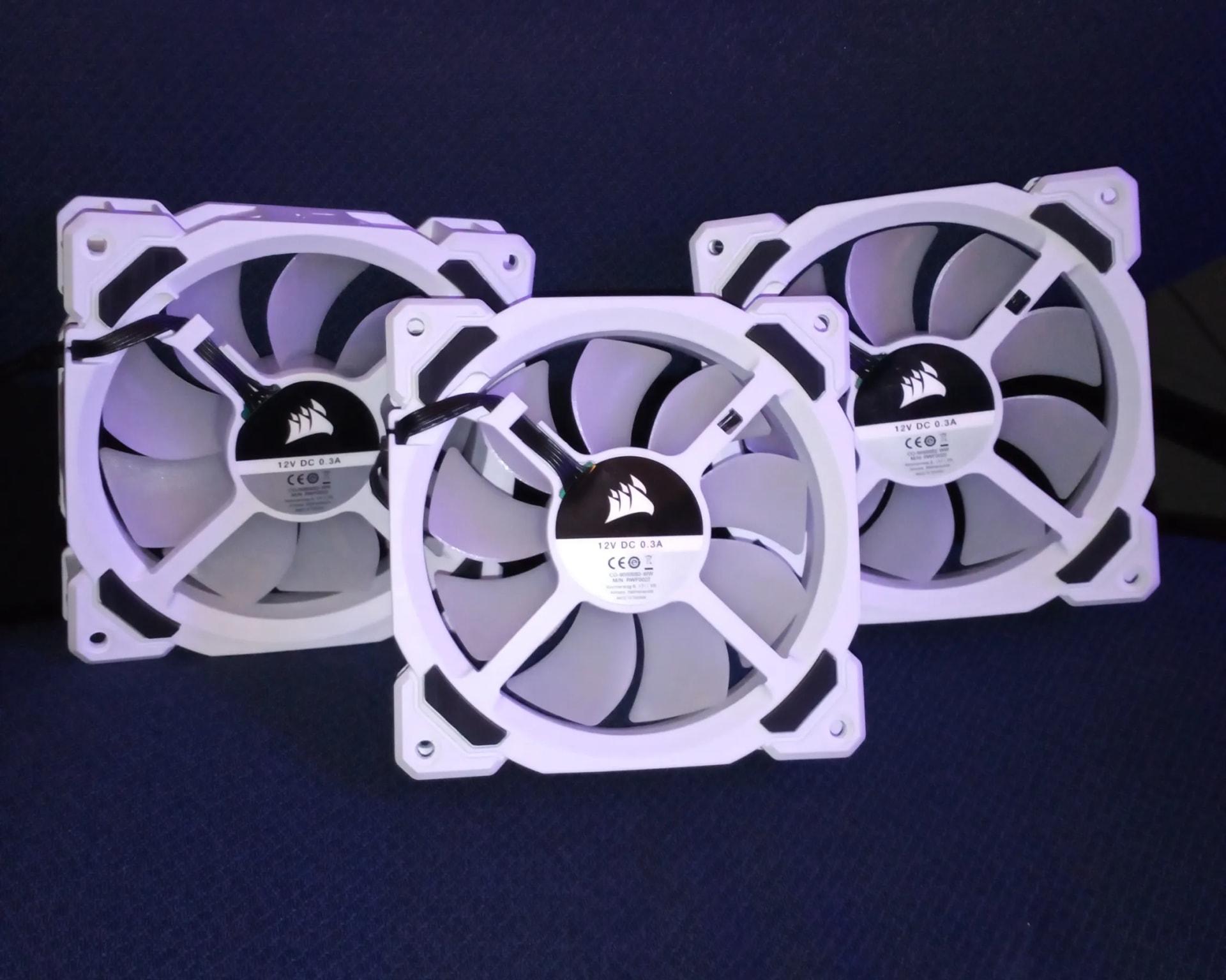 Corsair LL120 RGB 120mm Dual Light Loop RGB LED White PWM Fan — Triple Pack