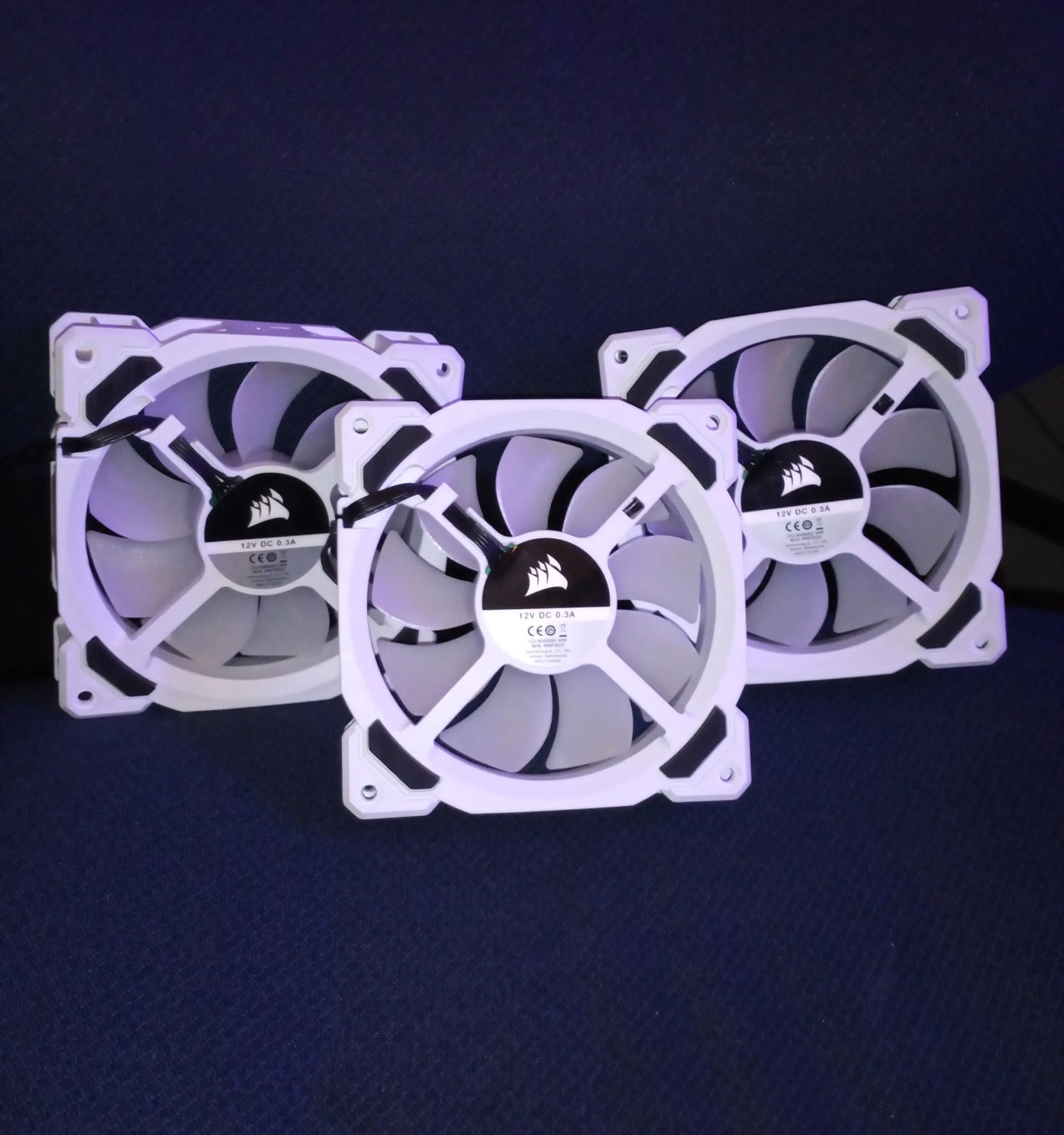 Corsair LL120 RGB 120mm Dual Light Loop RGB LED White PWM Fan — Triple Pack