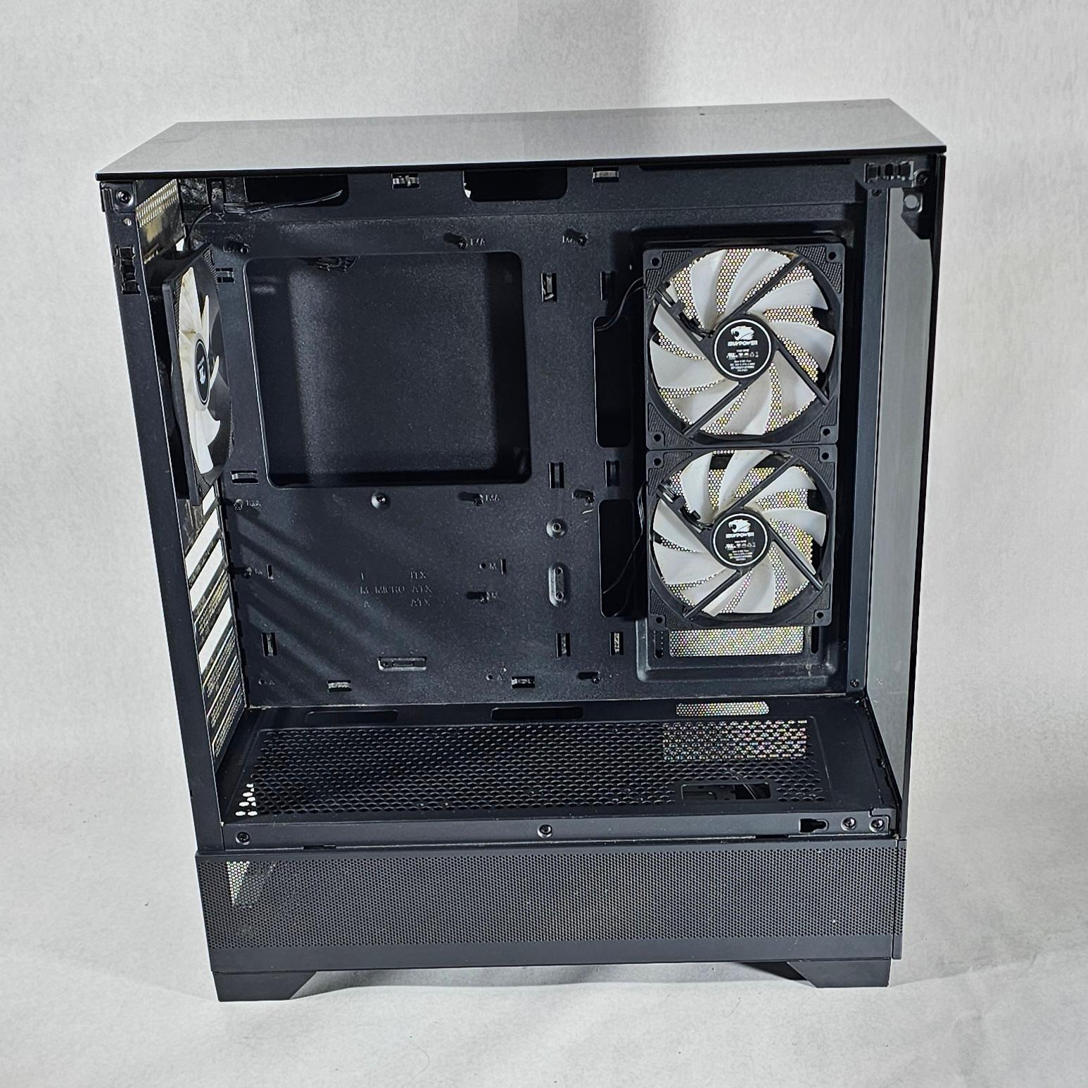 Black iBUYPOWER PC Case with Tempered Glass w/ 3 Fans