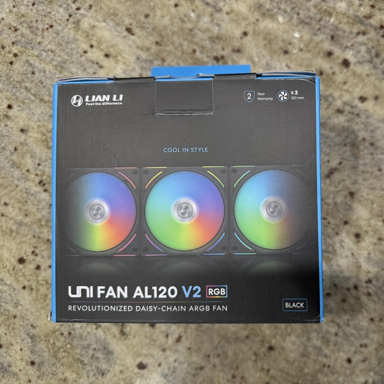 Lian Li UNI FAN AL120 V2 Triple Pack Black 120mm