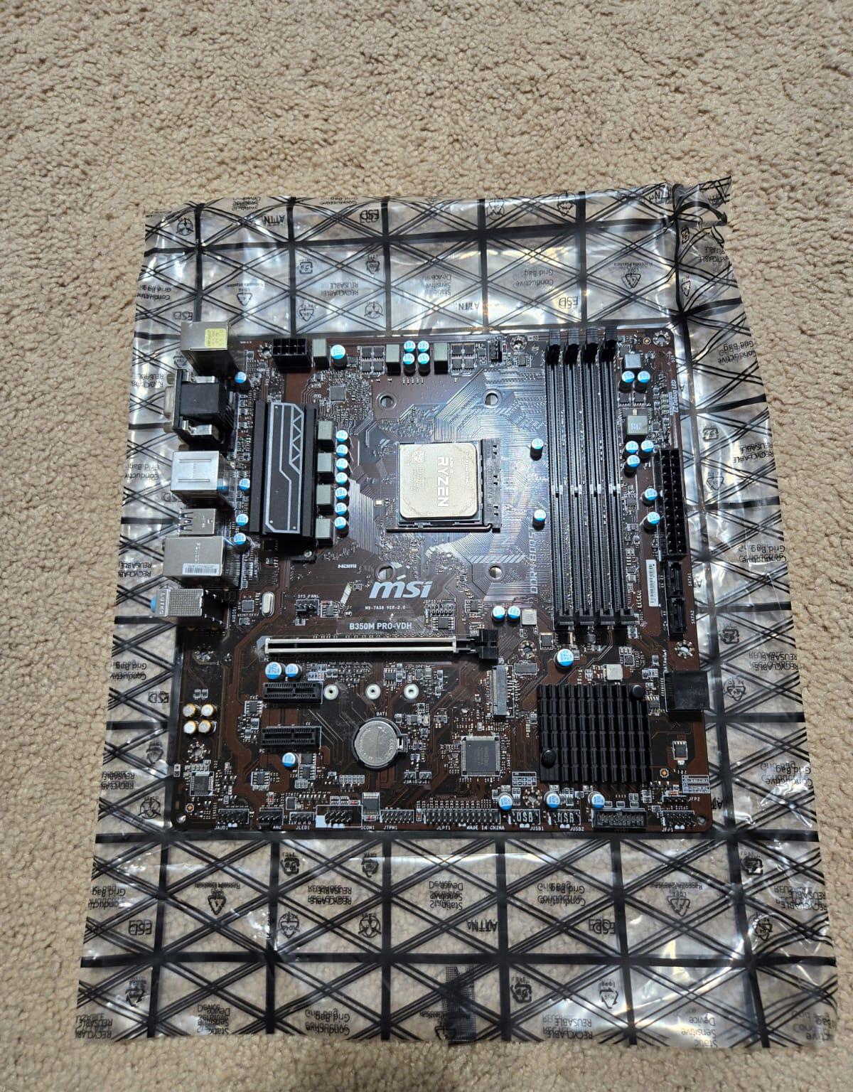 MSI B350M PRO-VDH + AMD Ryzen 7 1700