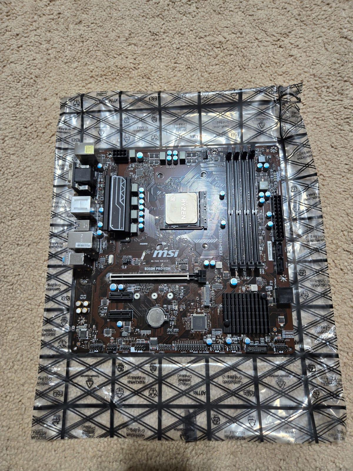 MSI B350M PRO-VDH + AMD Ryzen 7 1700