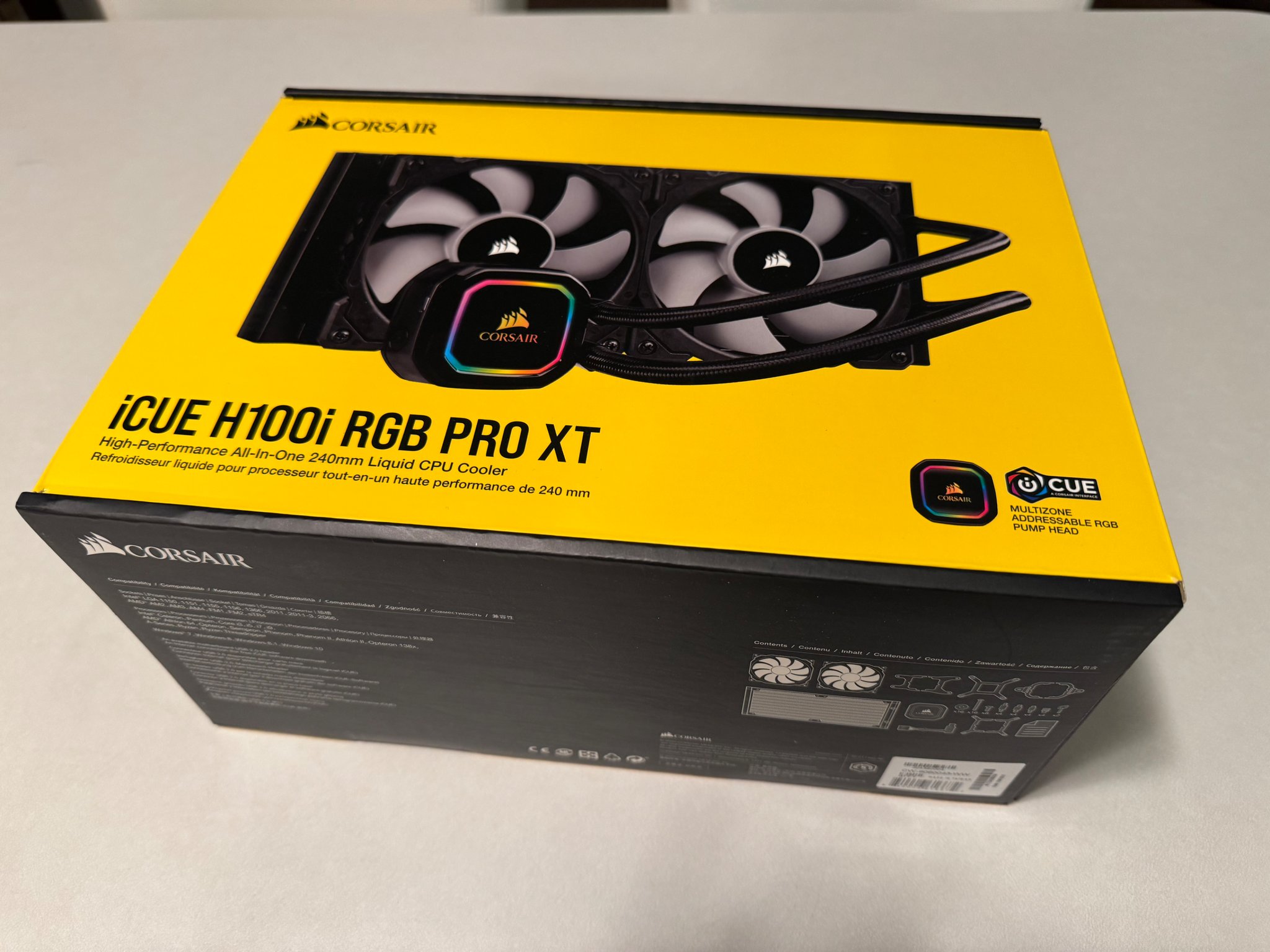 Corsair 240mm Liquid AIO CPU Cooler - iCue H100i RGB Pro XT