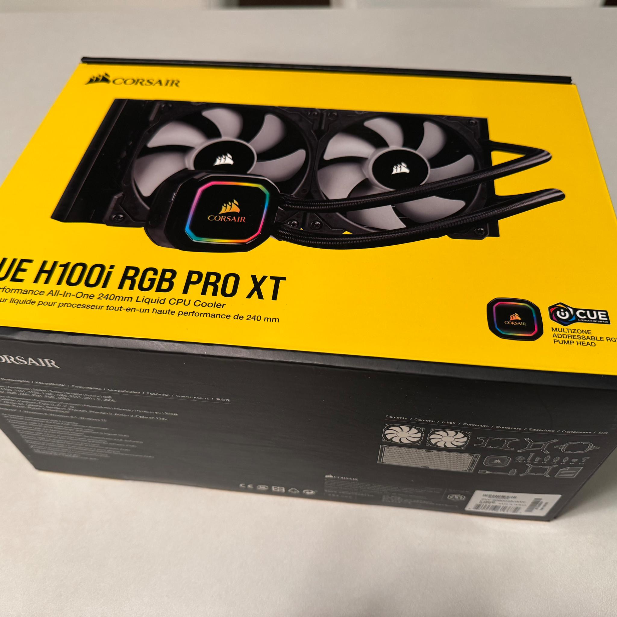 Corsair 240mm Liquid AIO CPU Cooler - iCue H100i RGB Pro XT