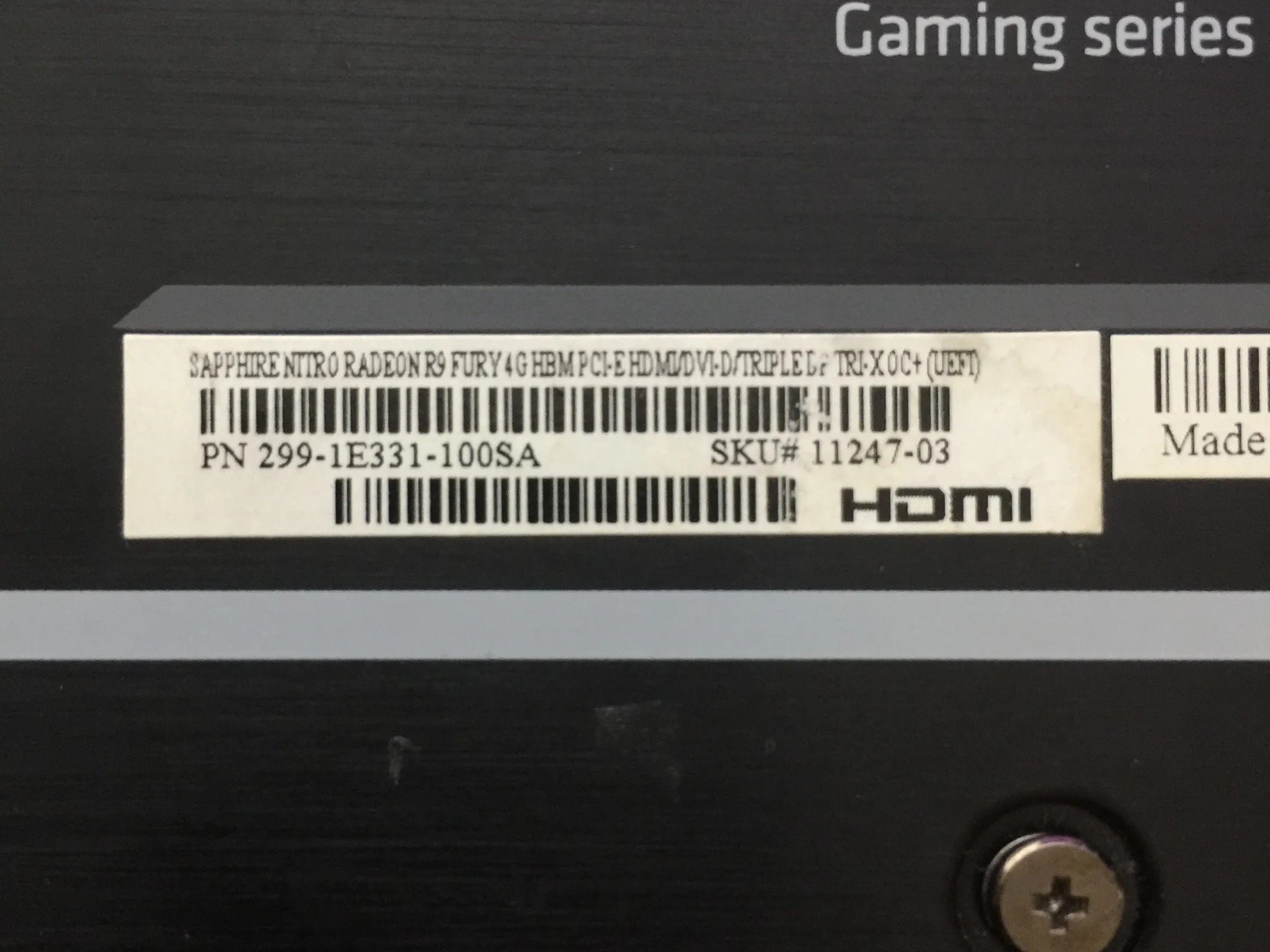 Sapphire NITRO Radeon R9 Fury 4GB Tri-X OC+