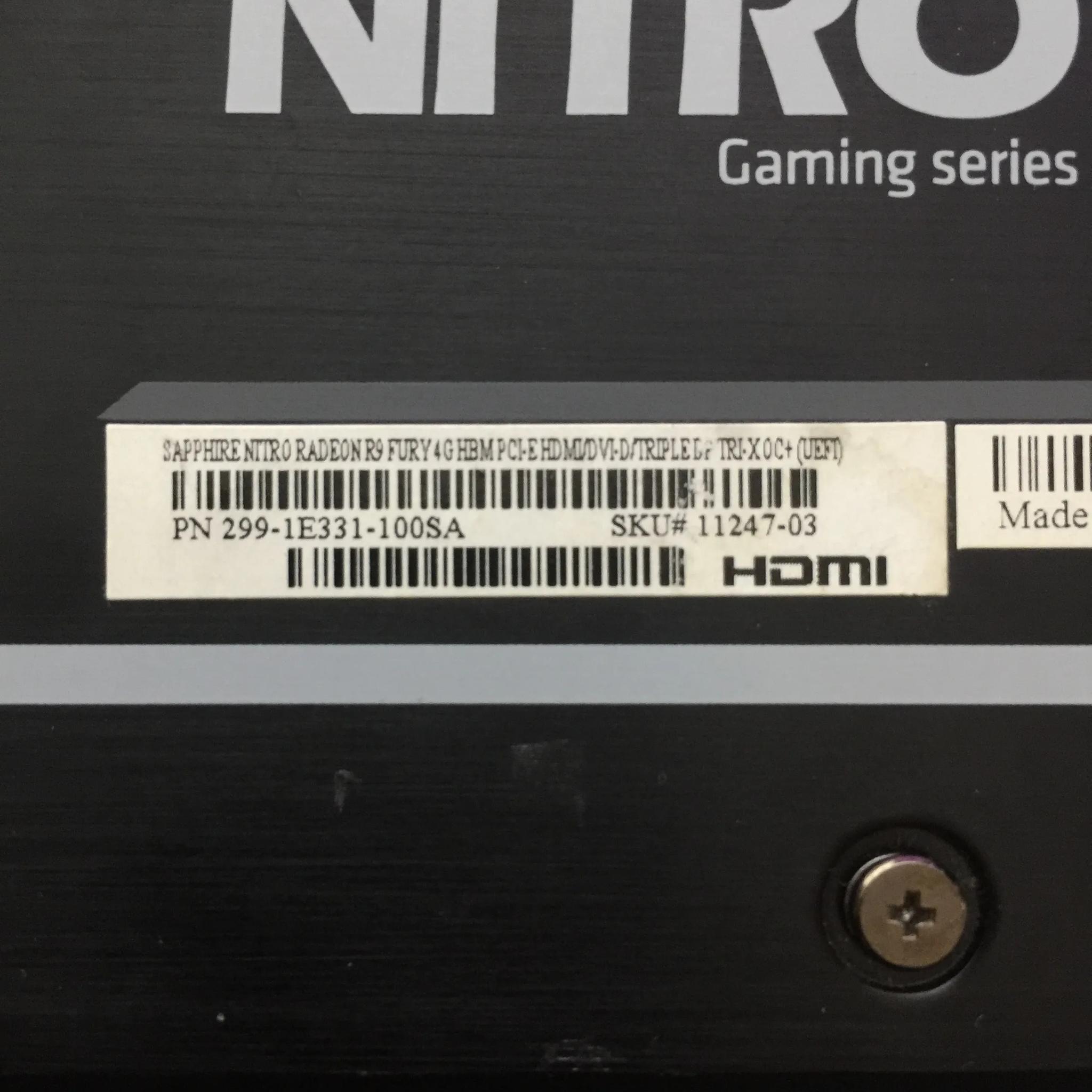 Sapphire NITRO Radeon R9 Fury 4GB Tri-X OC+