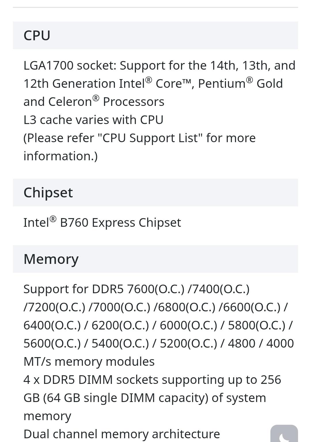 Gigabyte B760M C DDR5 Pcie 5.0