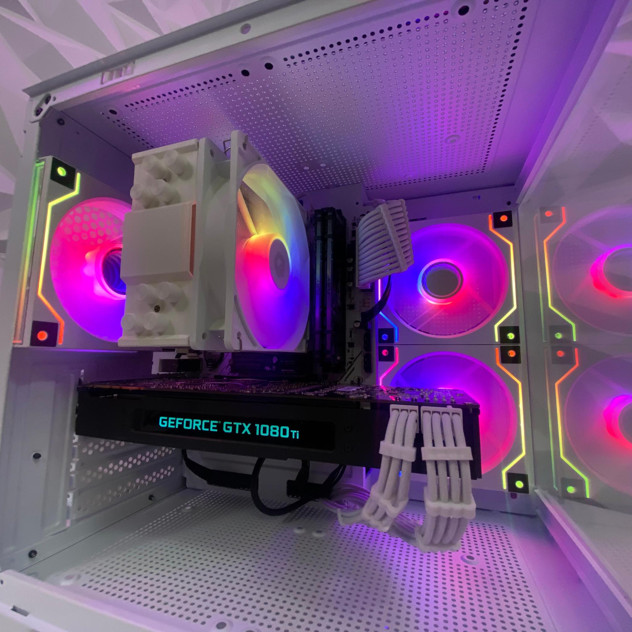 🎅🎅 White Elite Build – Ryzen 5 3600 + GTX 1080 Ti 11GB | 1080p/1440p High FPS Ready