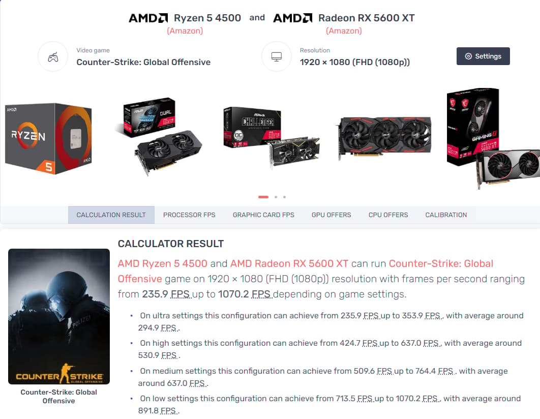 Budget friendly Ryzen 5 4500/RX 5600XT 6GB/16 GB DDR4 RAM/1 TB SSD/WIFI+LAN Ethernet
