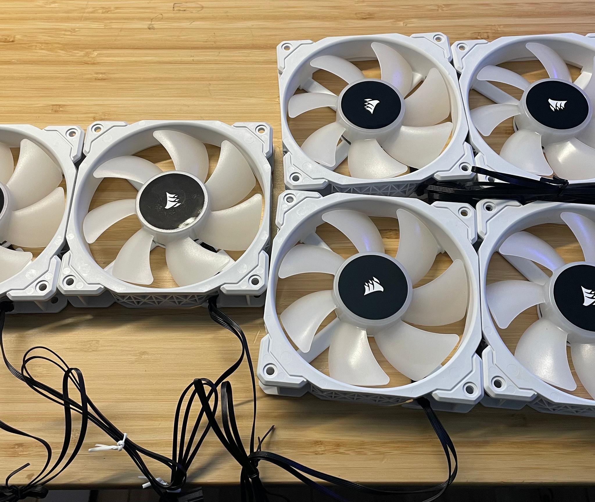 Corsair White ML120 RGB Fans