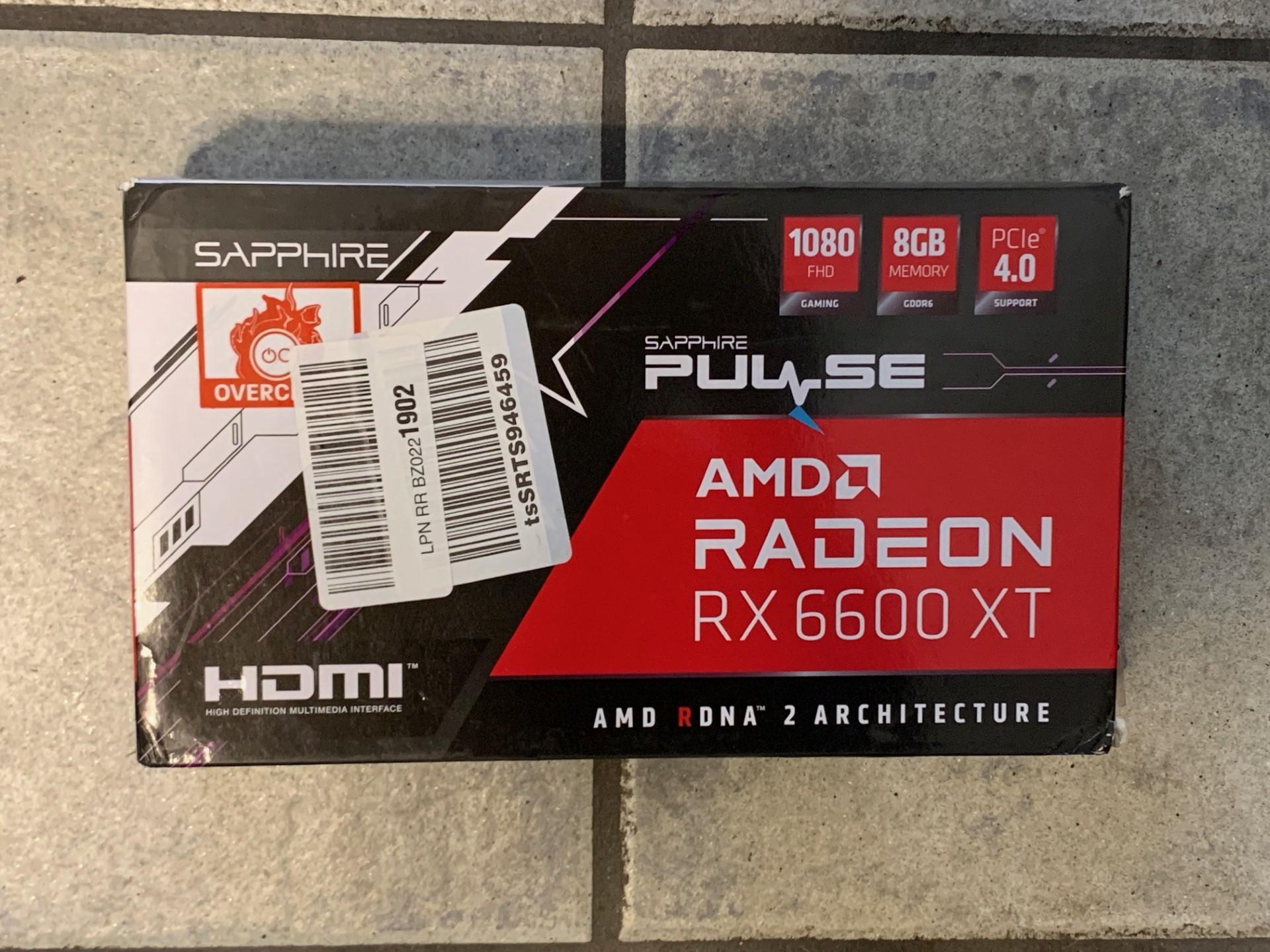 SAPPHIRE PULSE AMD Radeon RX 6600 XT GDDR6 8GB Graphics Card, Used.