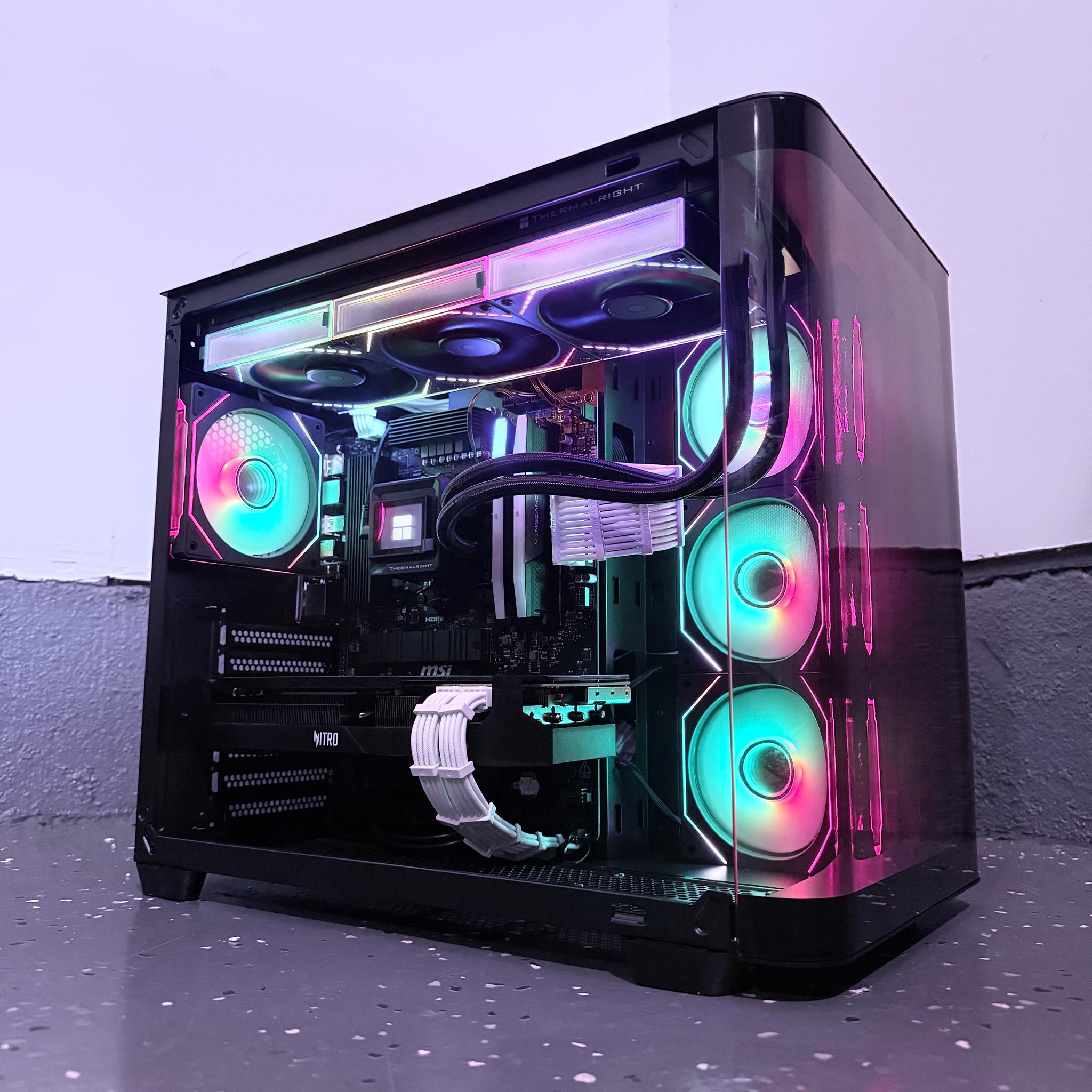 ⚫️"Midnight Halo"🌈| 4k Gaming | RX 7900GRE 16GB | Ryzen 5 7600X | 32GB 6400mt/s DDR5 | 2TB SSD+Dram