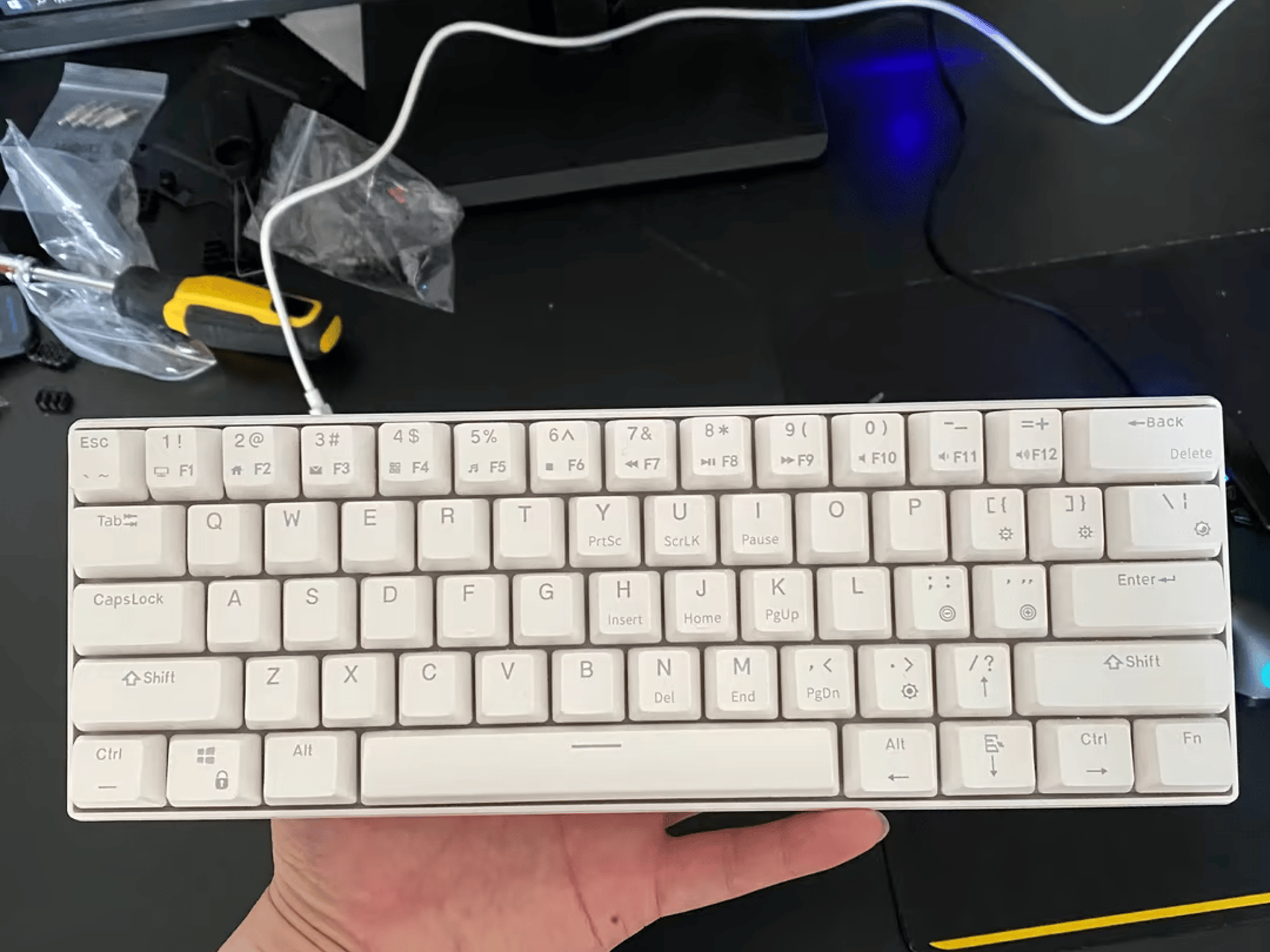 Royal Kludge RK61 Wired Mechanical Keyboard - Lubed Gateron Red Switches
