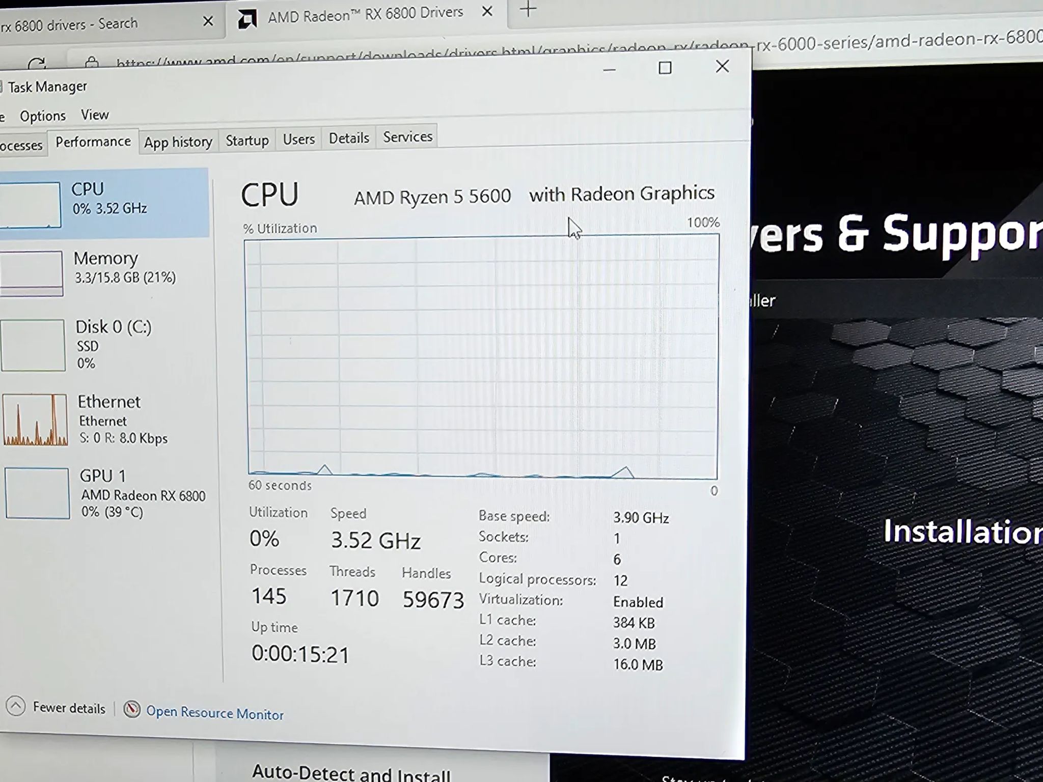 Gaming PC, with 5600g and Rx 6800