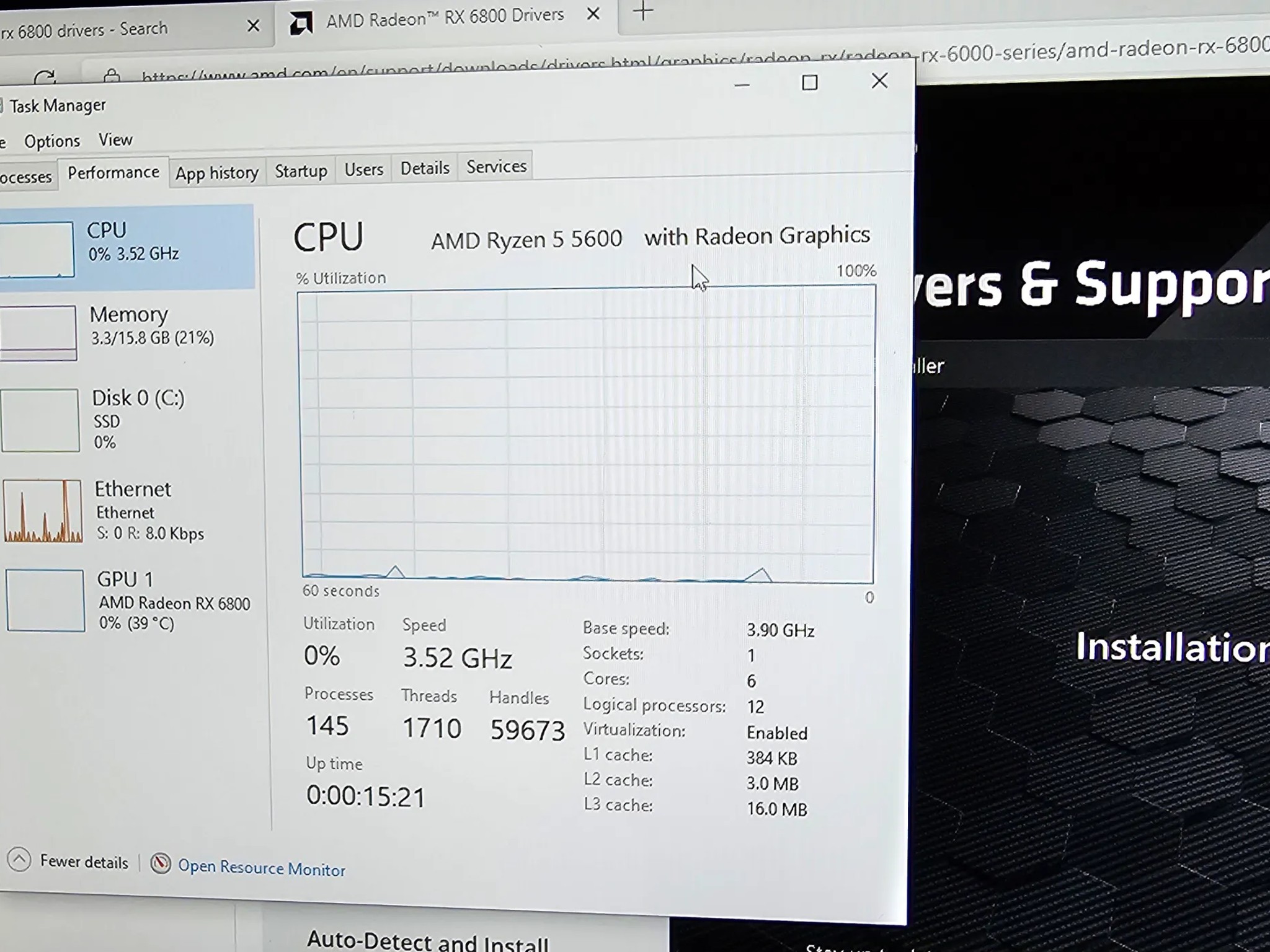 Gaming PC, with 5600g and Rx 6800