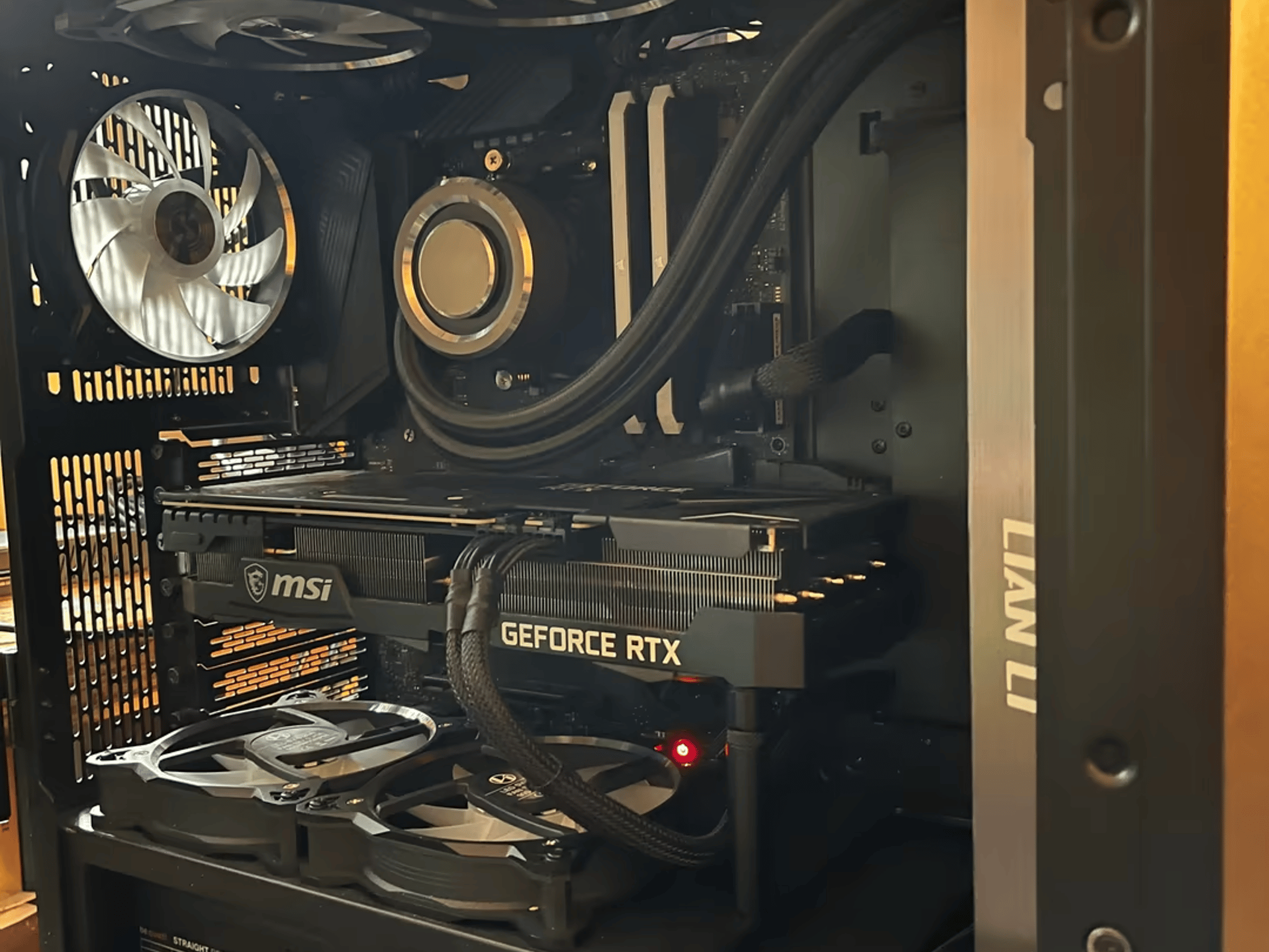 R9 5900x; MSI RTX 3070Ti; 32G 3600Mhz RAM; AIO cooled; MSI Unify x570; 850W Platinum PSU