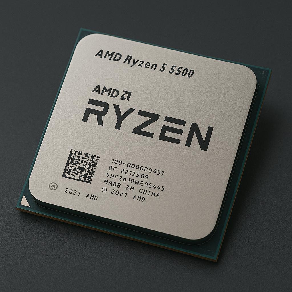 Ryzen 5 5500 6-Core CPU – Fast, Clean, Great for Budget Builds!