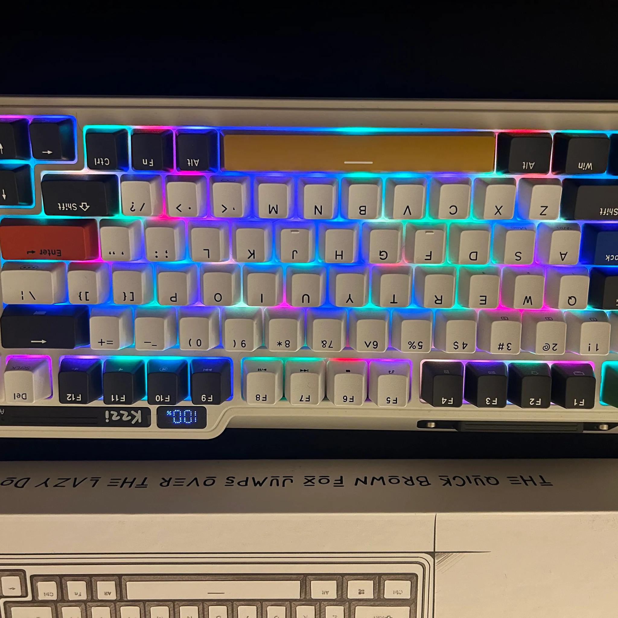 K75 RGB 75% Wireless Gasket Mechanical Keyboard, Triple Mode BT5.0/2.4G/USB-C
