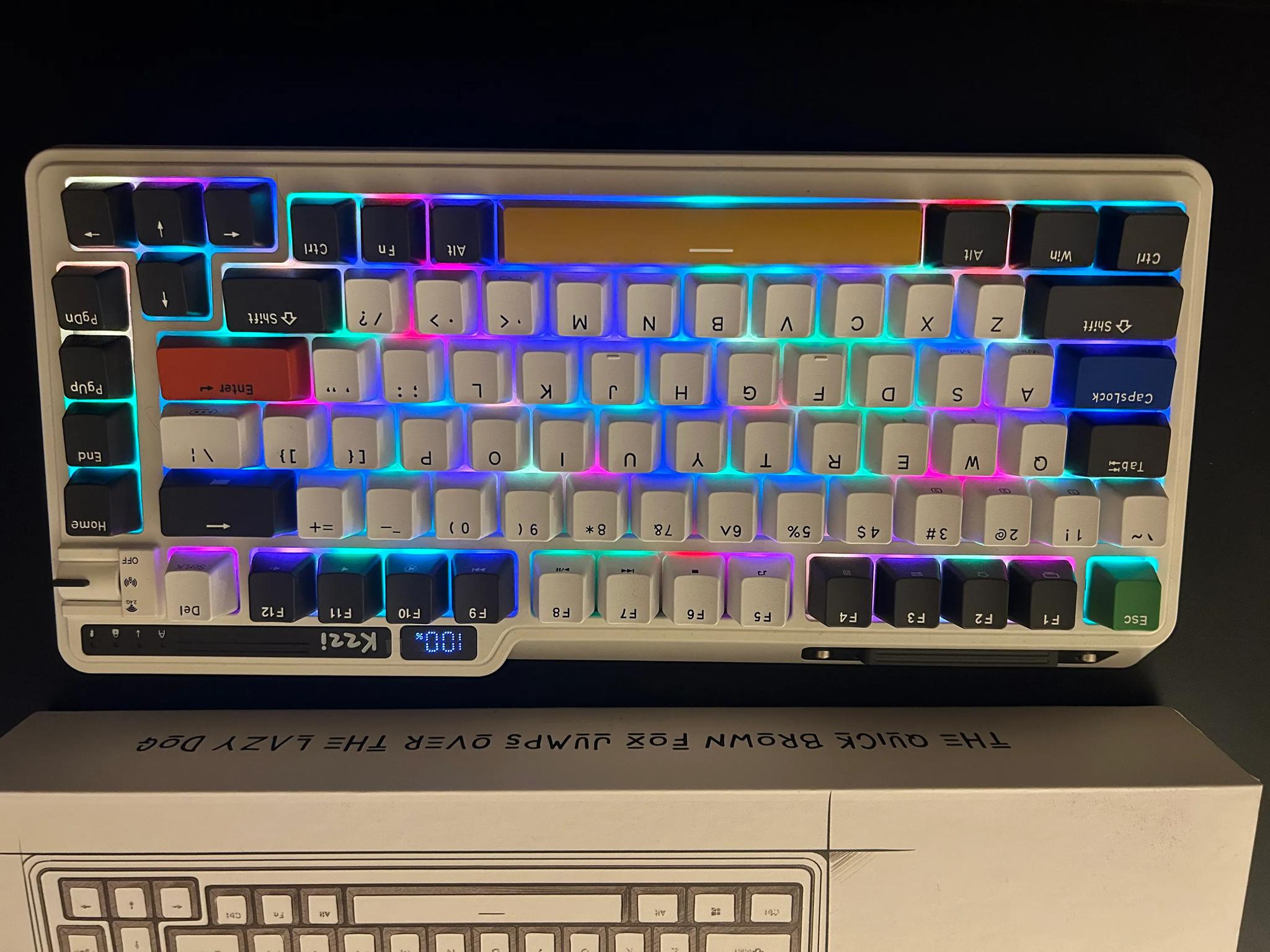 K75 RGB 75% Wireless Gasket Mechanical Keyboard, Triple Mode BT5.0/2.4G/USB-C