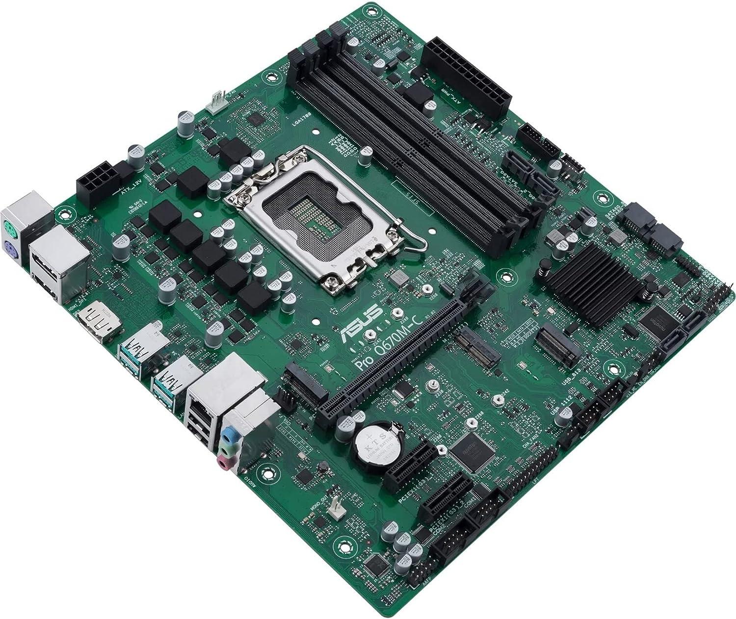 ASUS PRO Q670M-C-CSM Intel Q670 LGA 1700 microATX DDR5 Commercial Motherboard