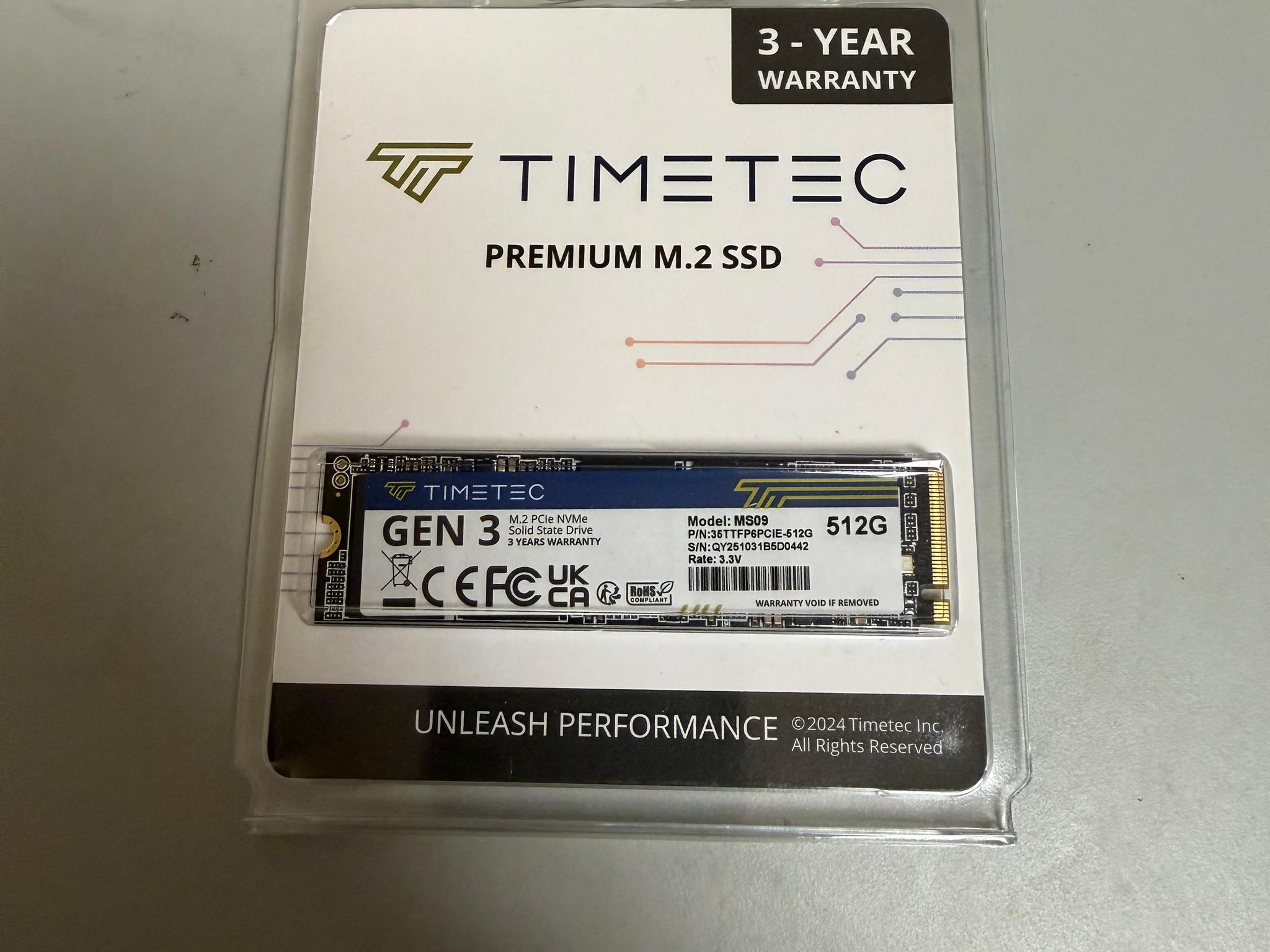 Timetec 512GB NVMe