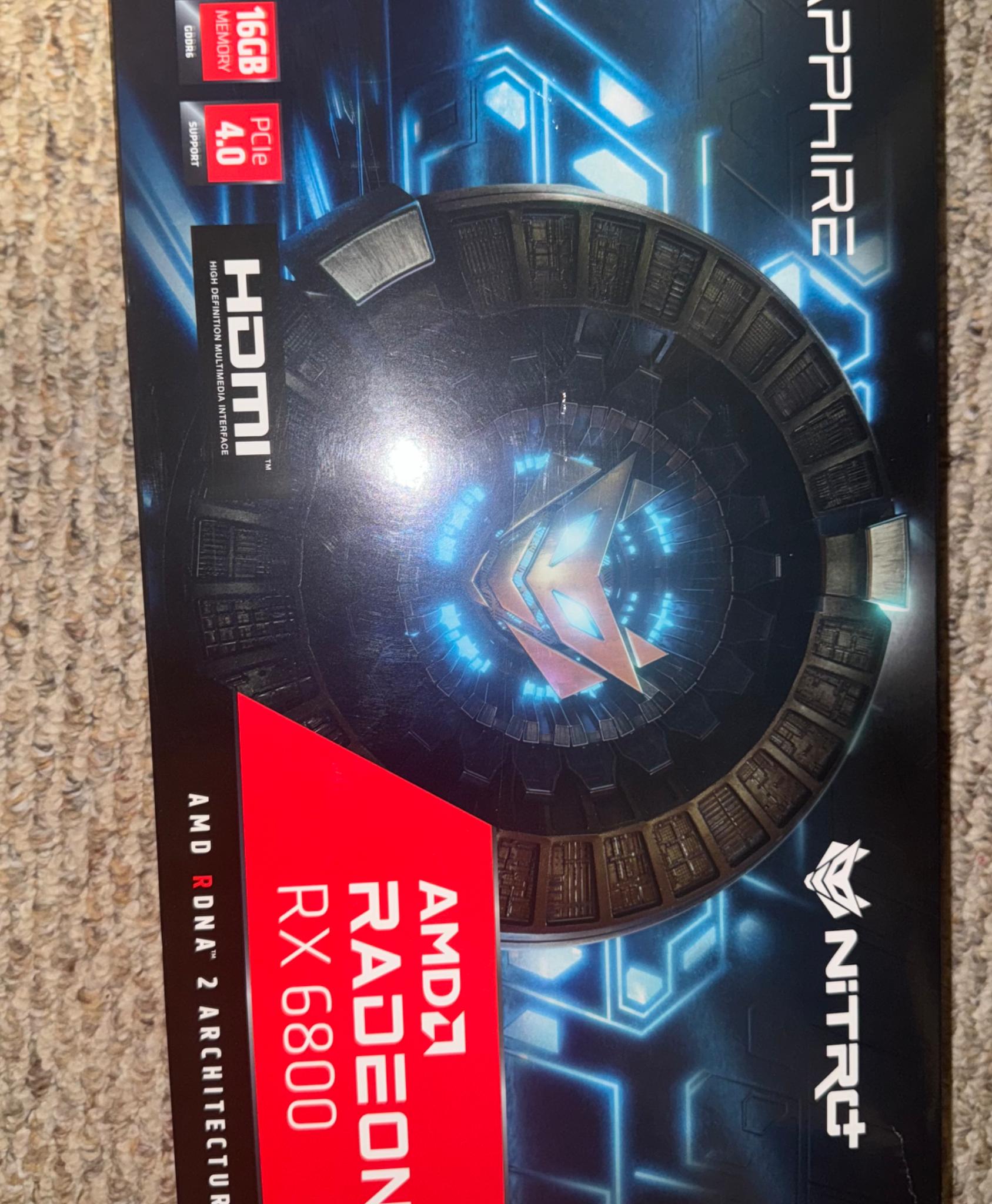 Sapphire Nitro + AMD Radeon RX 6800  PULSE  16GB GDDR6 PCIe 4.0 Card (original box)