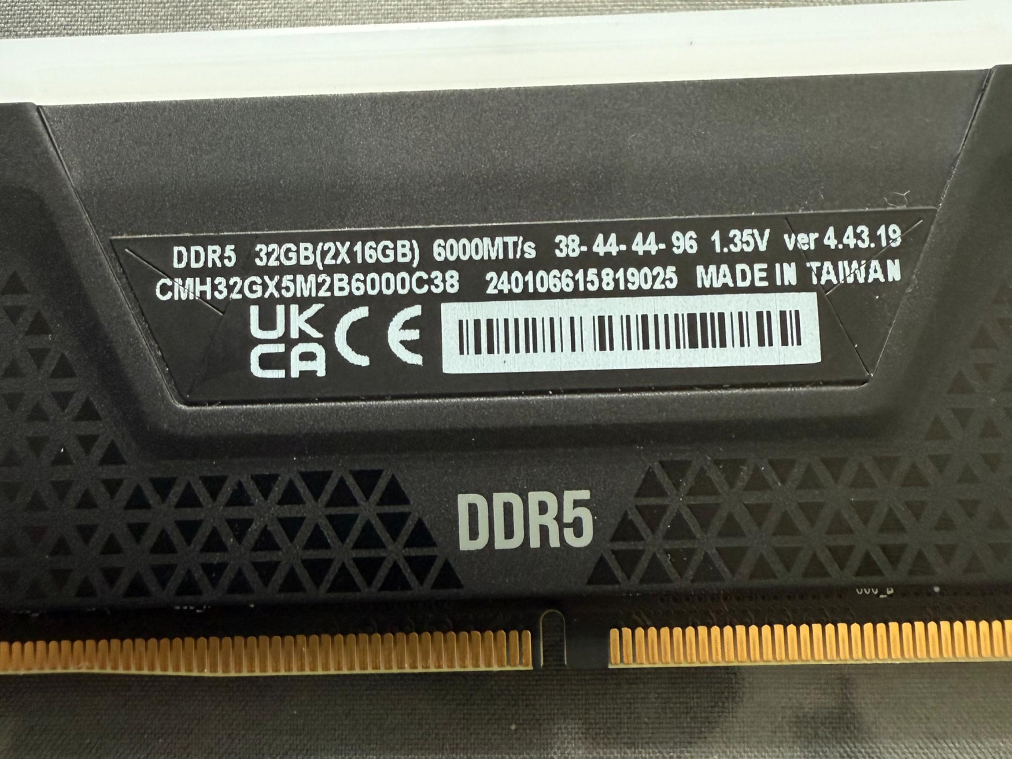 Corsair Vengeance DDR5 2x16gb 32gb 6000mhz Cl38