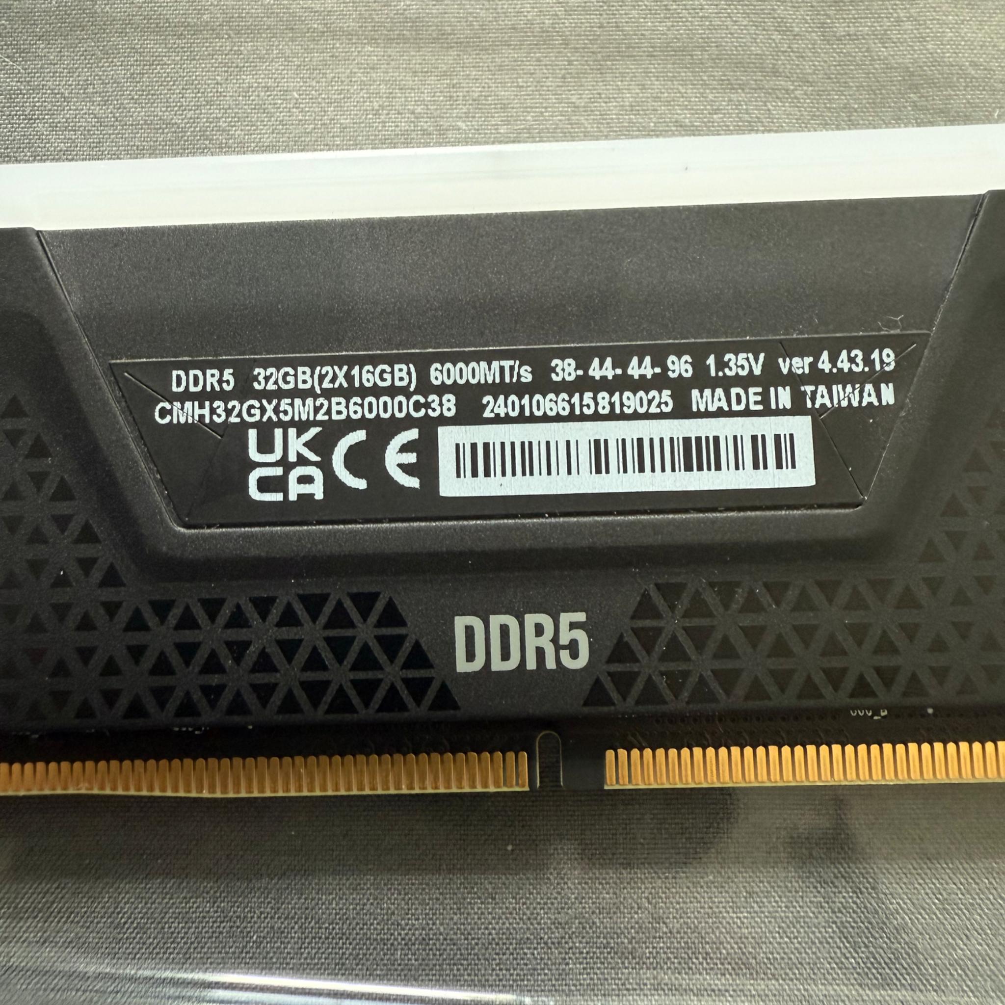 Corsair Vengeance DDR5 2x16gb 32gb 6000mhz Cl38