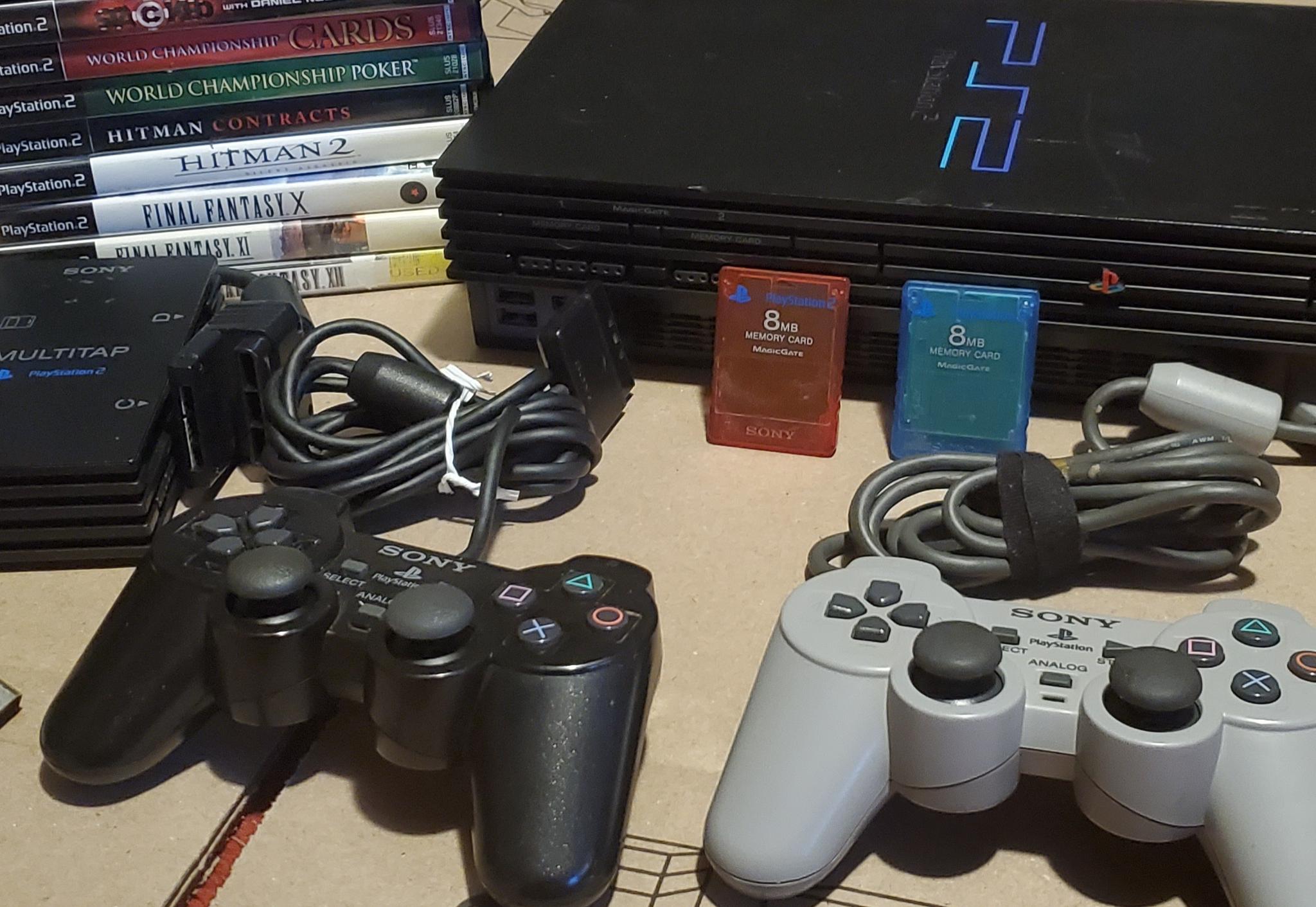 PS2 Fat model console w/games bundle