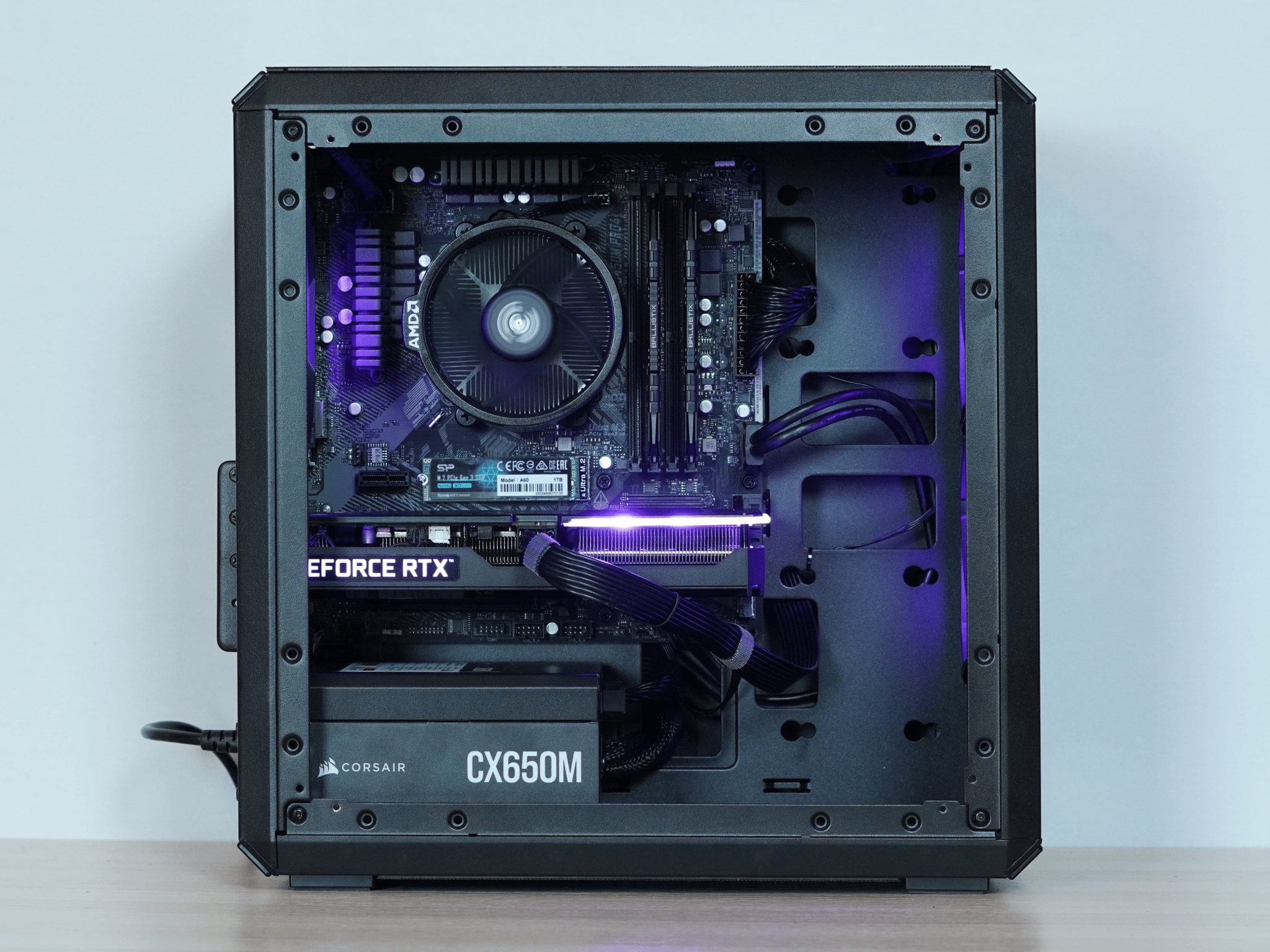 🟣Bolt🟣 RTX 3060, Ryzen 5 5500, 16GB DDR4 RAM, 1TB SSD w/ Wifi |1080p Gaming PC|