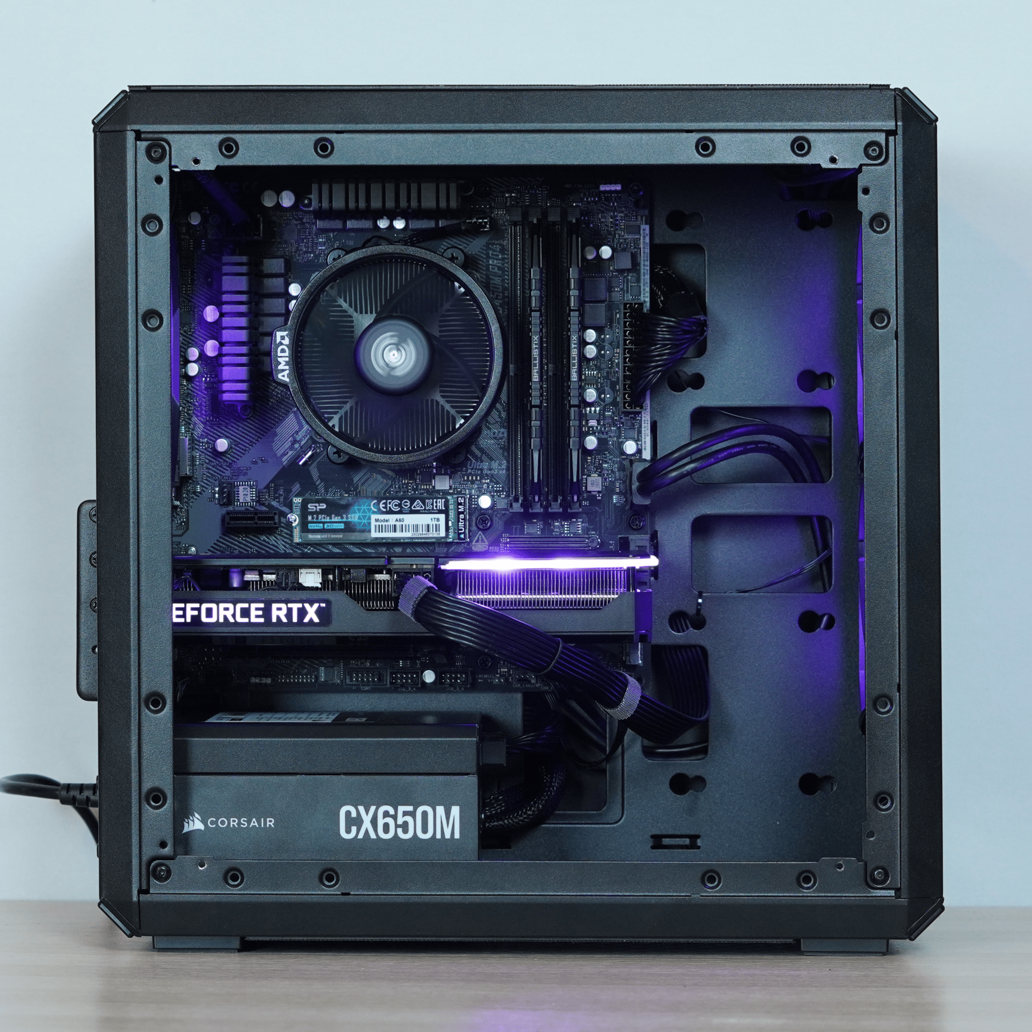 🟣Bolt🟣 RTX 3060, Ryzen 5 5500, 16GB DDR4 RAM, 1TB SSD w/ Wifi |1080p Gaming PC|