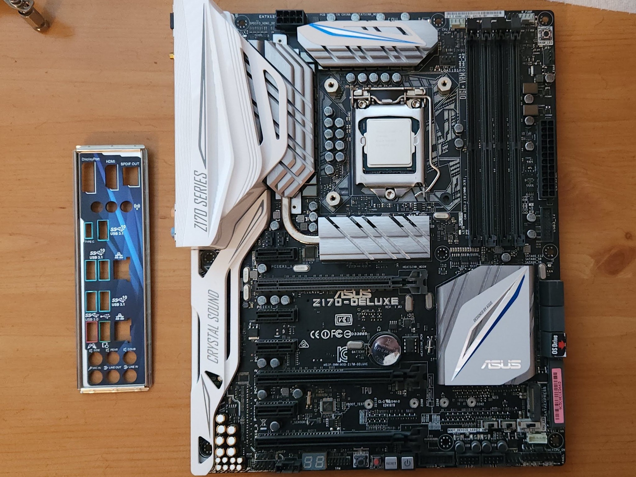 Used Asus Z170-DELUXE ATX LGA1151 ddr4 Motherboard & Intel i7 6700k CPU