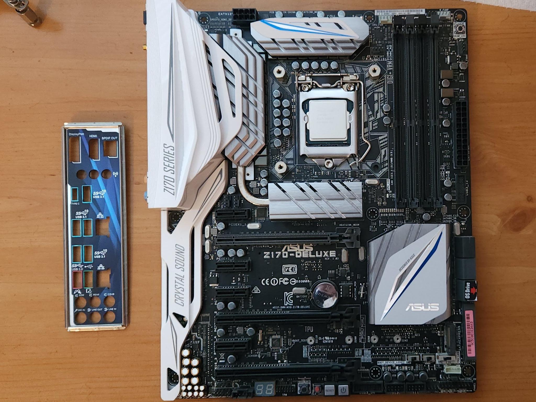 Used Asus Z170-DELUXE ATX LGA1151 ddr4 Motherboard & Intel i7 6700k CPU